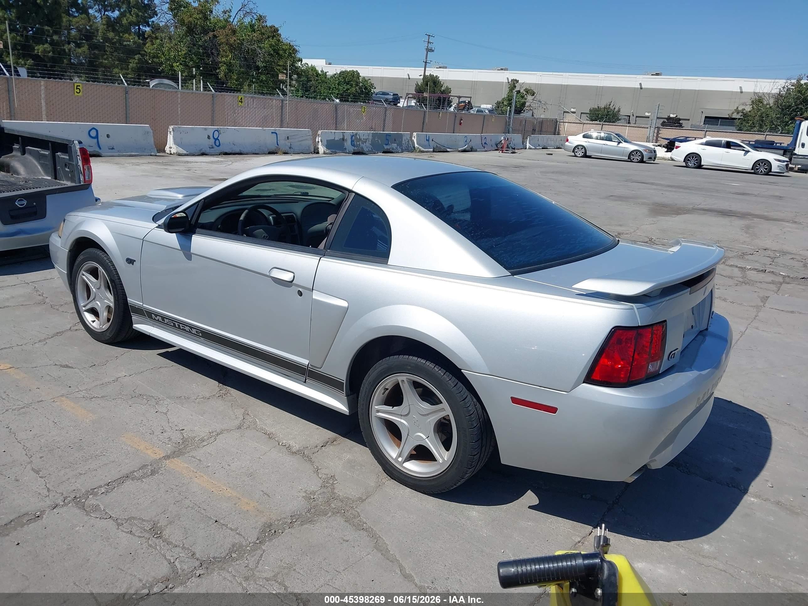 2003 Ford Mustang Gt Silver vin: 1FAFP42X13F339848