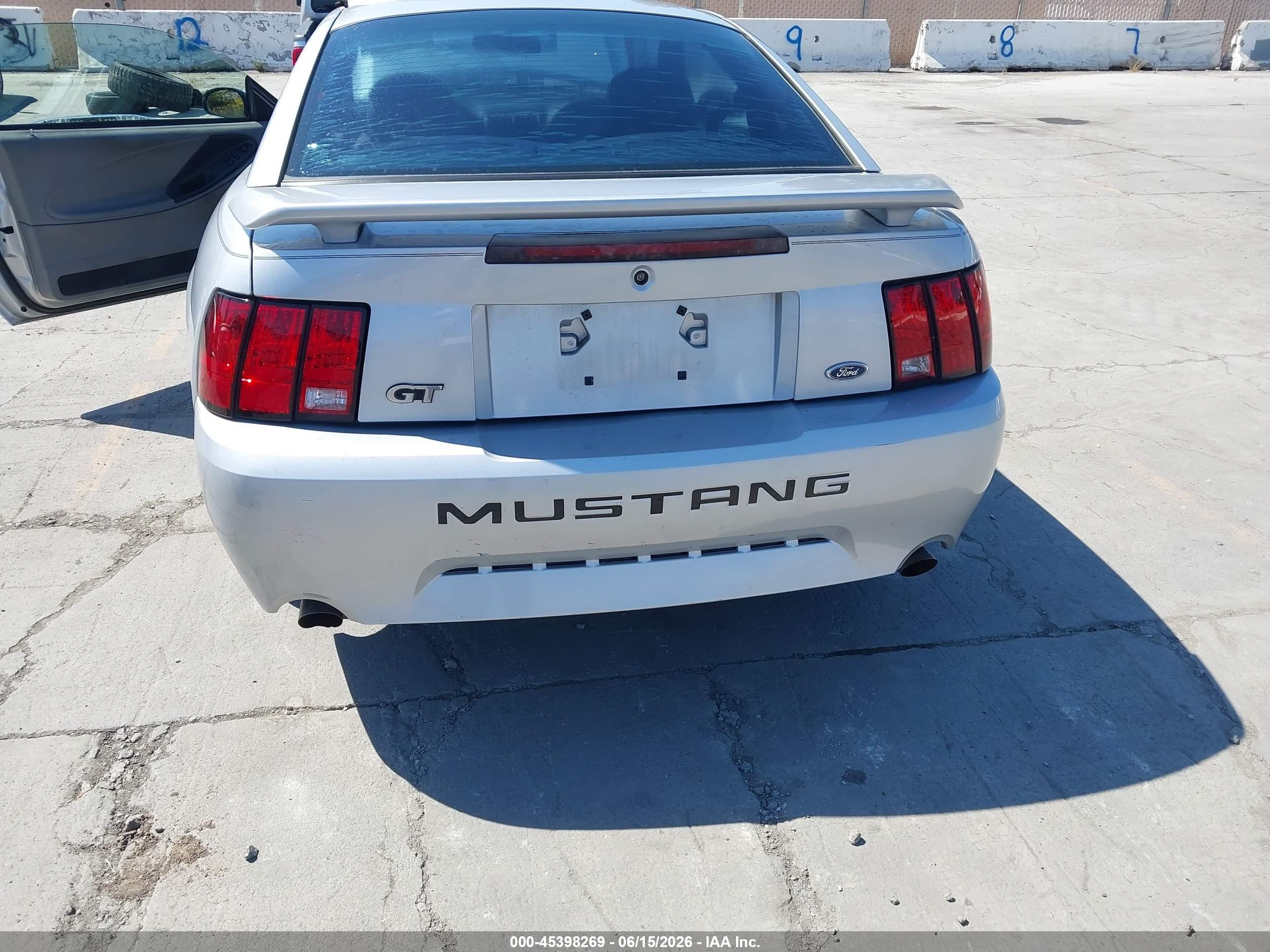 2003 Ford Mustang Gt Silver vin: 1FAFP42X13F339848