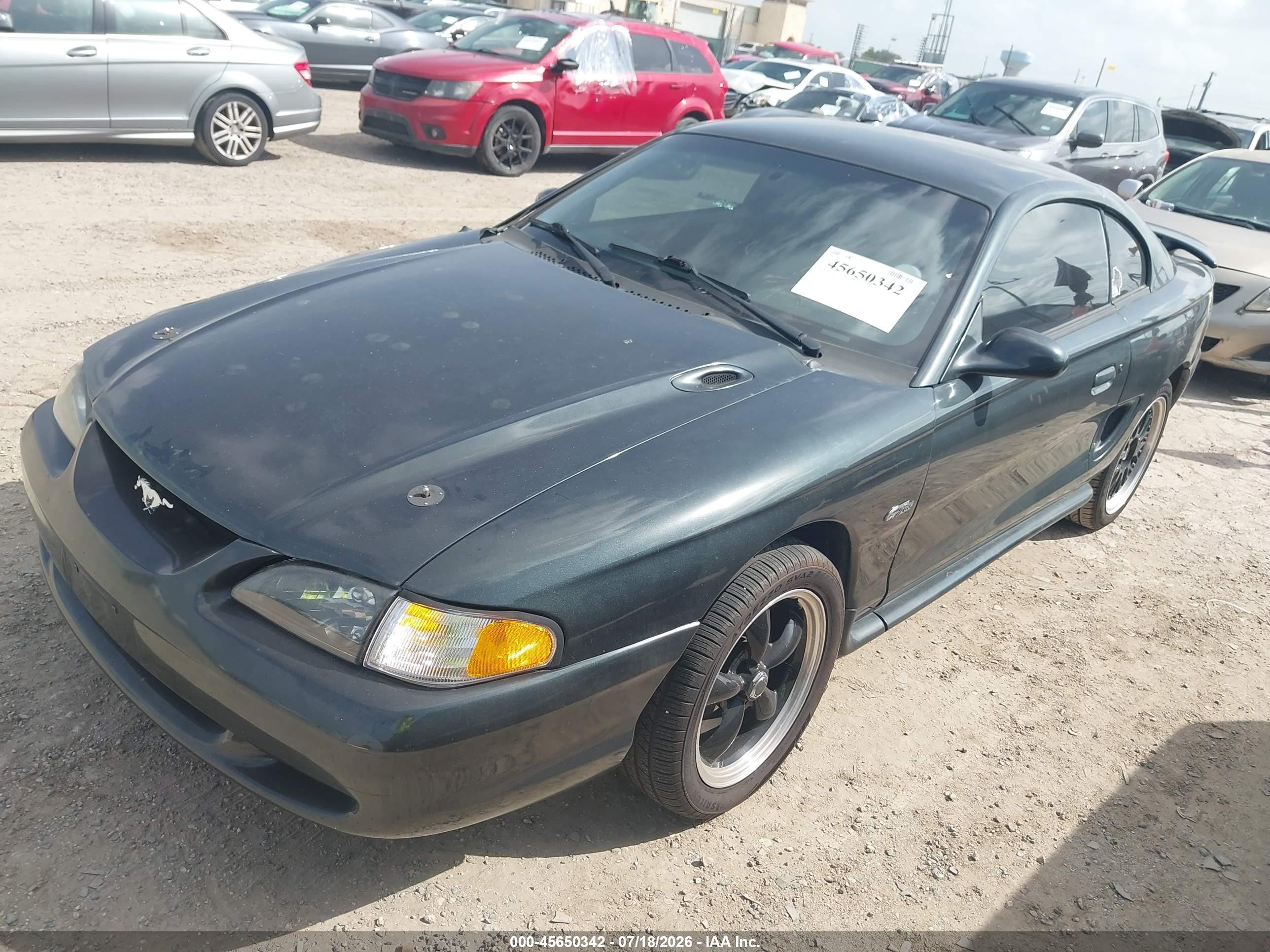 1998 Ford Mustang Gt Gray vin: 1FAFP42X1WF265710
