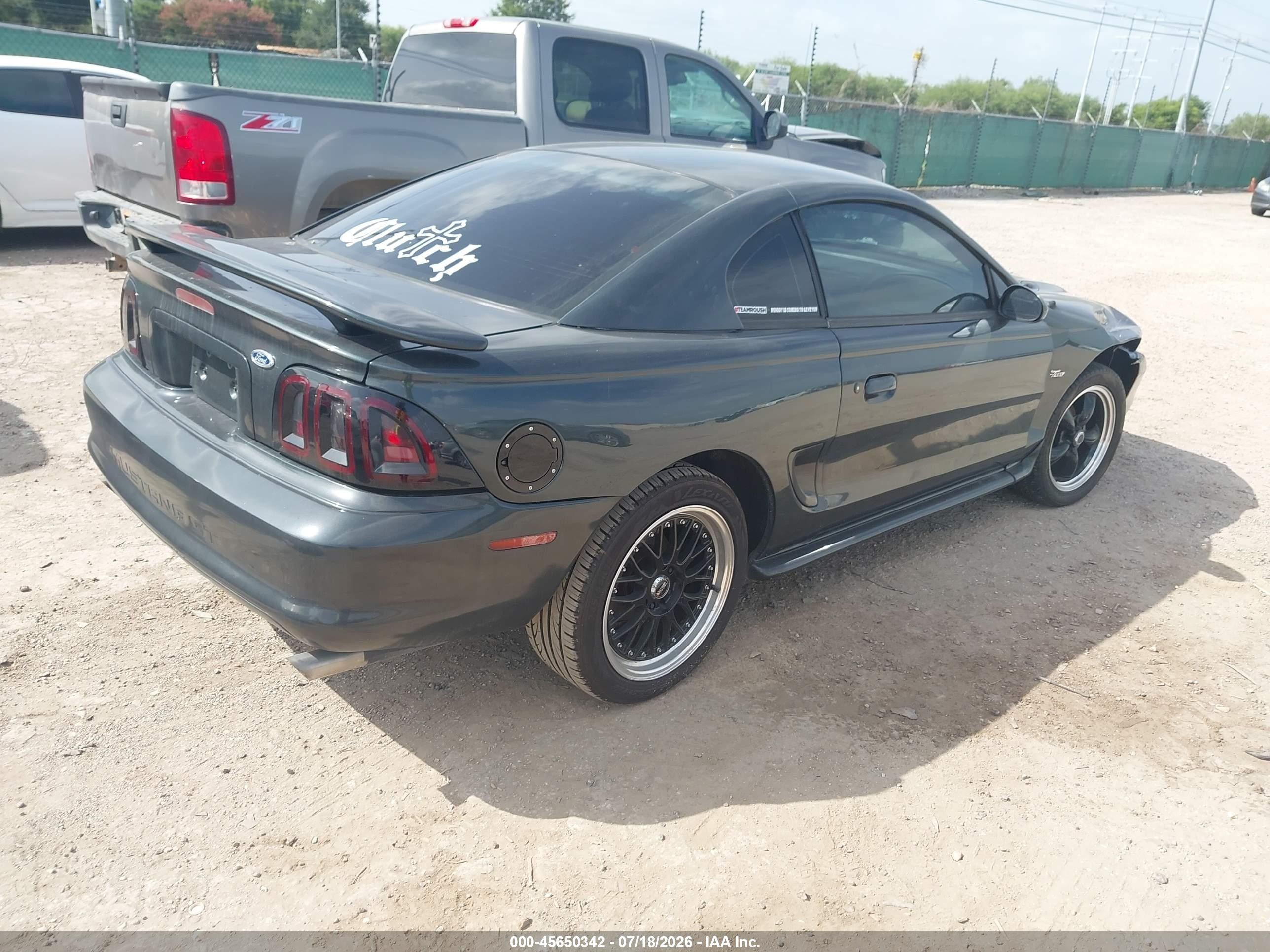1998 Ford Mustang Gt Gray vin: 1FAFP42X1WF265710
