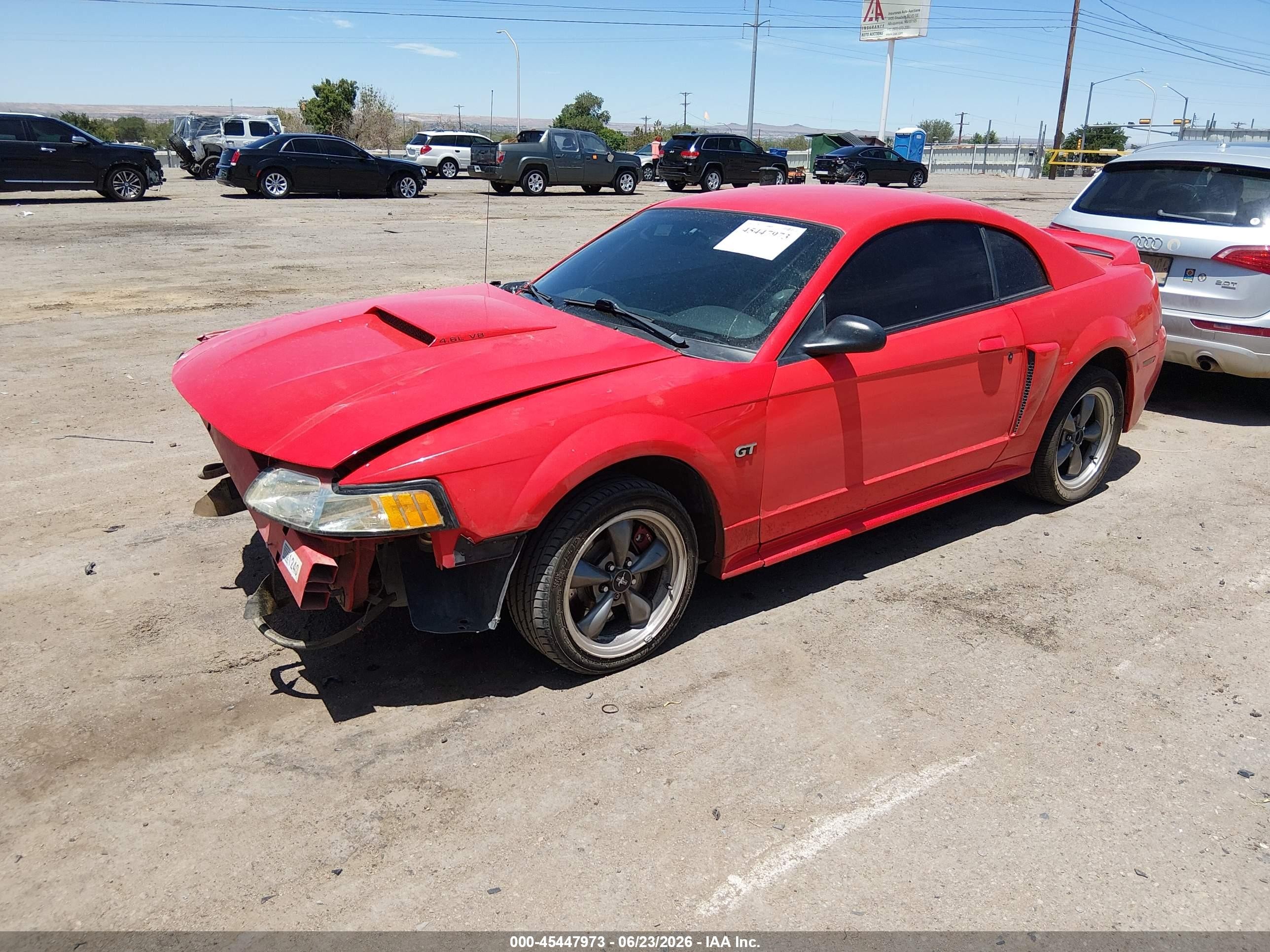 2000 Ford Mustang Gt Red vin: 1FAFP42X1YF289072