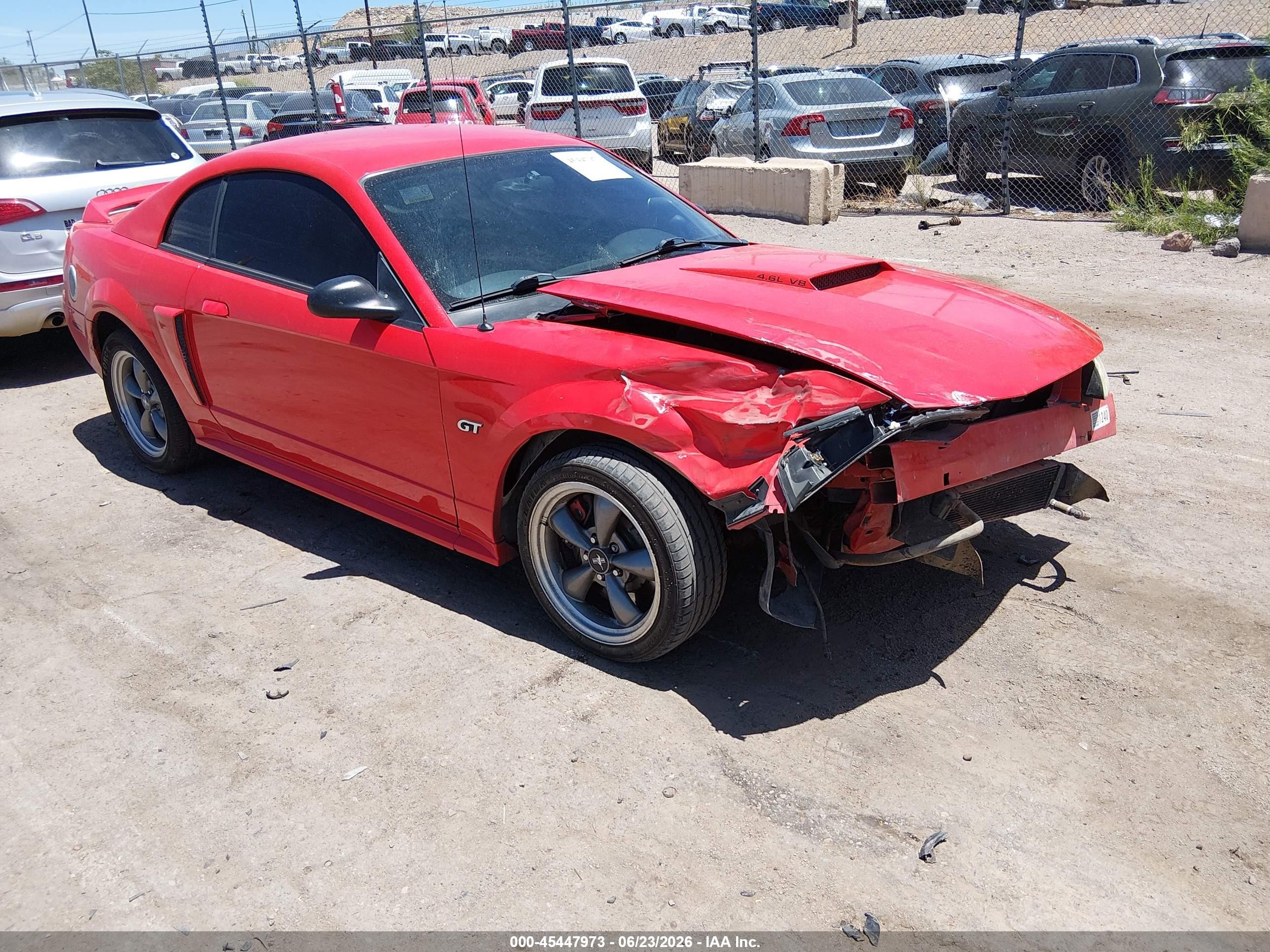 2000 Ford Mustang Gt Red vin: 1FAFP42X1YF289072