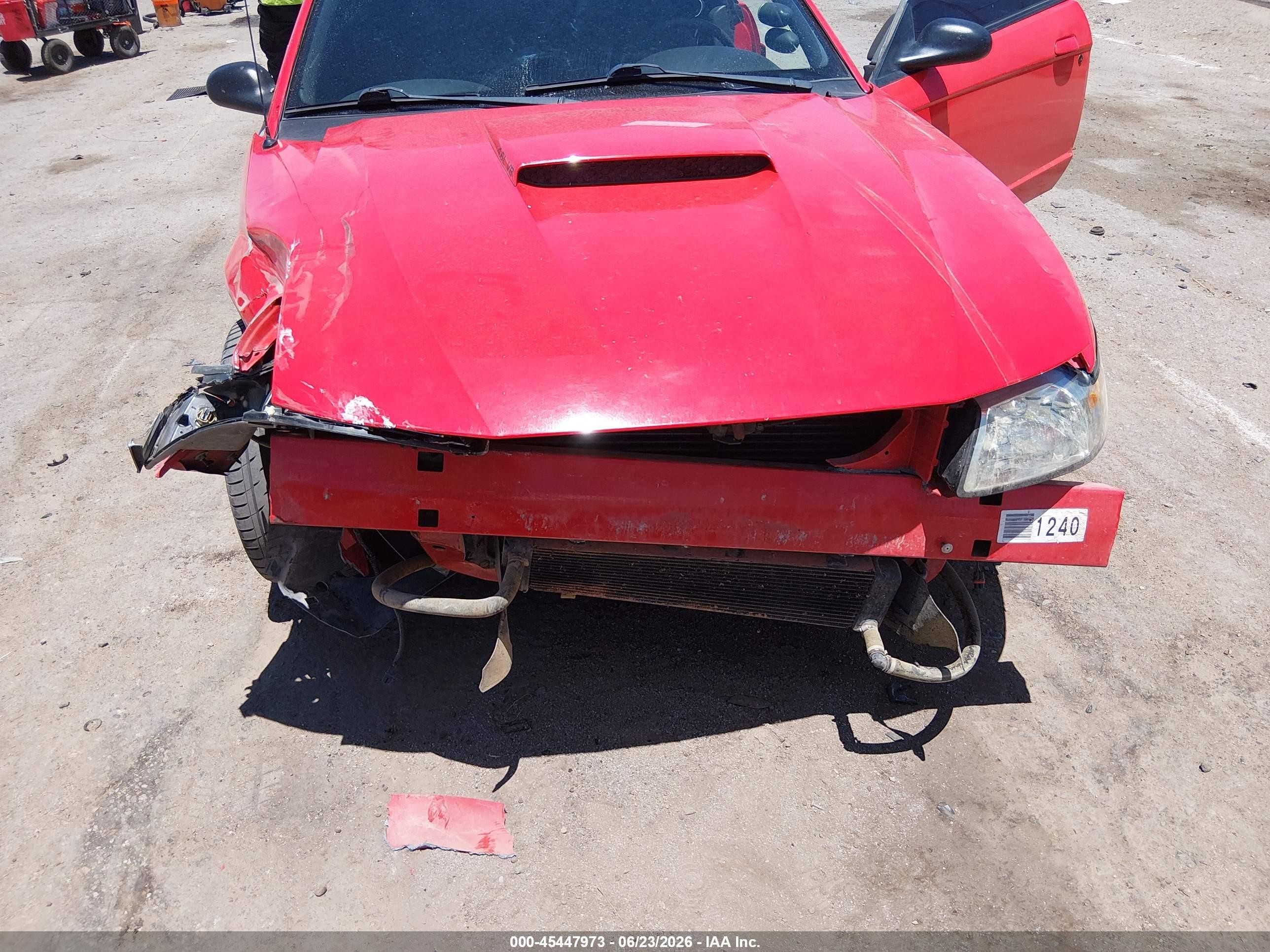 2000 Ford Mustang Gt Red vin: 1FAFP42X1YF289072