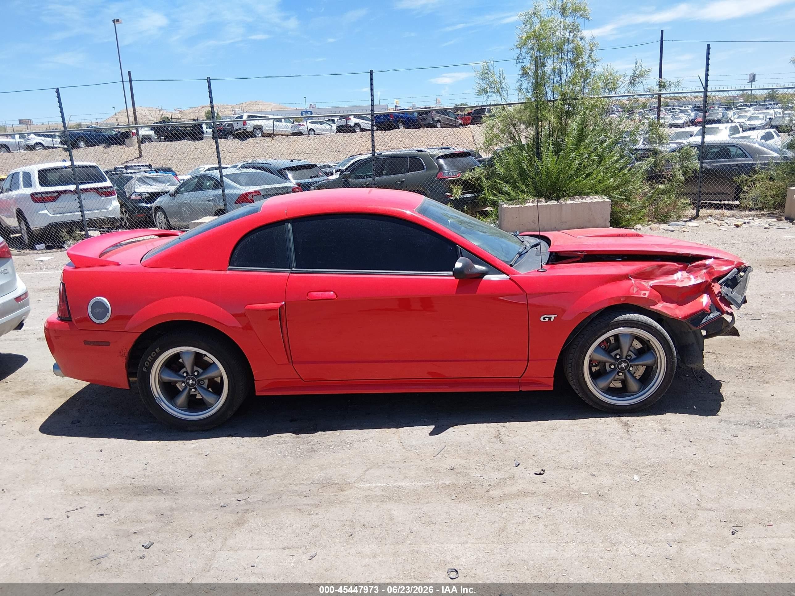 2000 Ford Mustang Gt Red vin: 1FAFP42X1YF289072