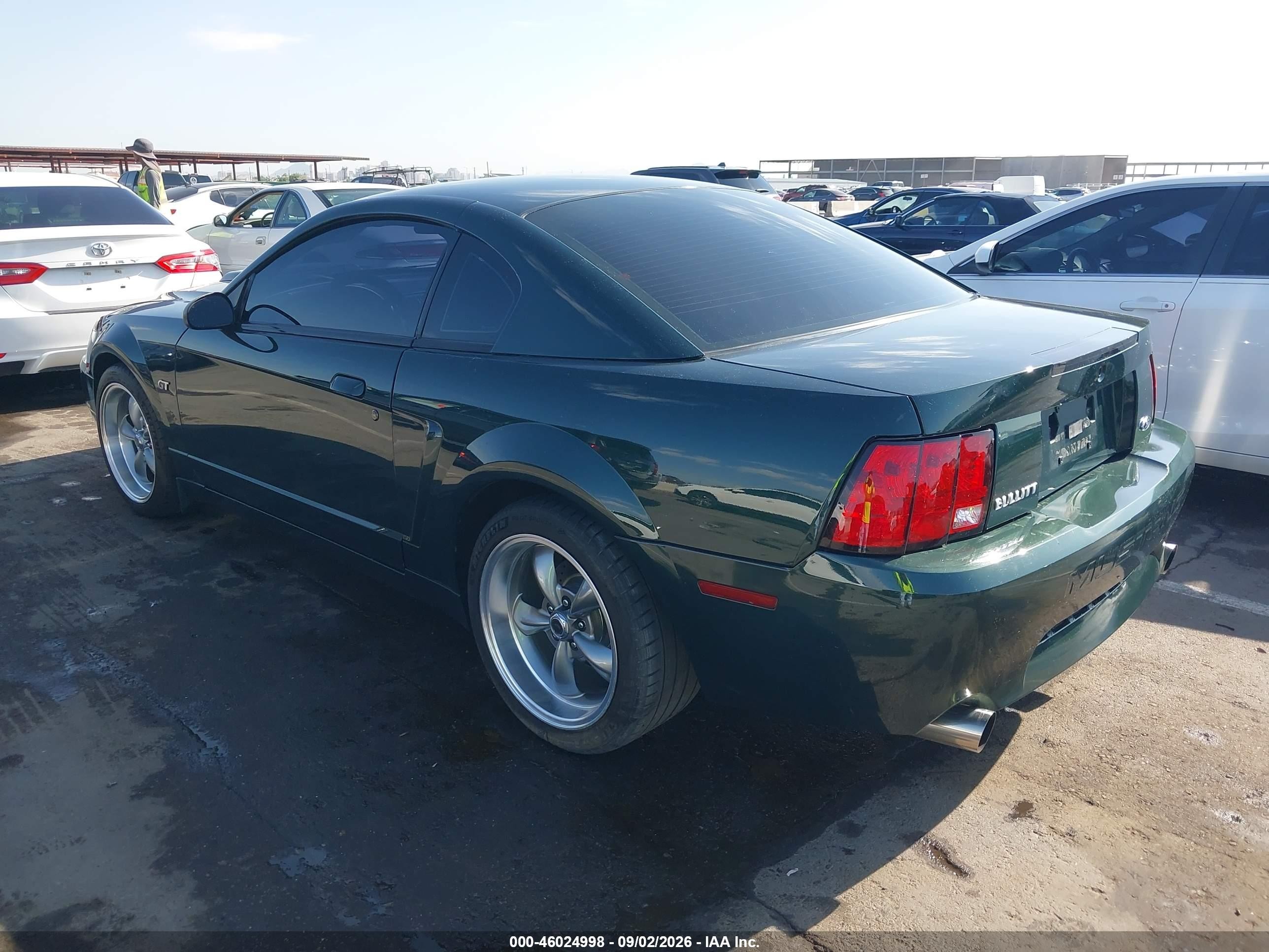 2001 Ford Mustang Gt Green vin: 1FAFP42X21F208196