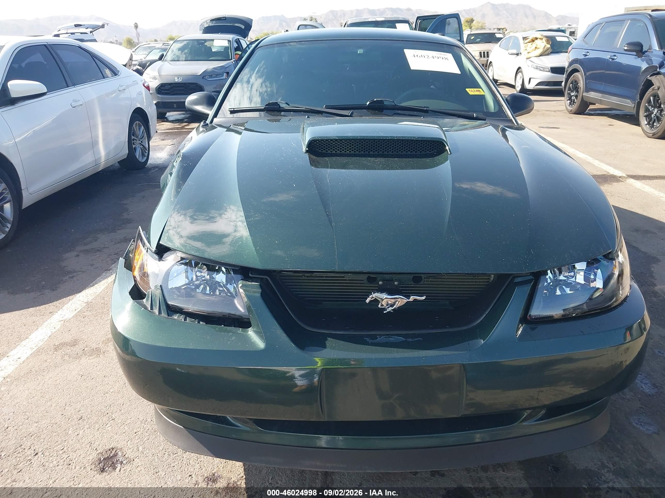 2001 Ford Mustang Gt Green vin: 1FAFP42X21F208196