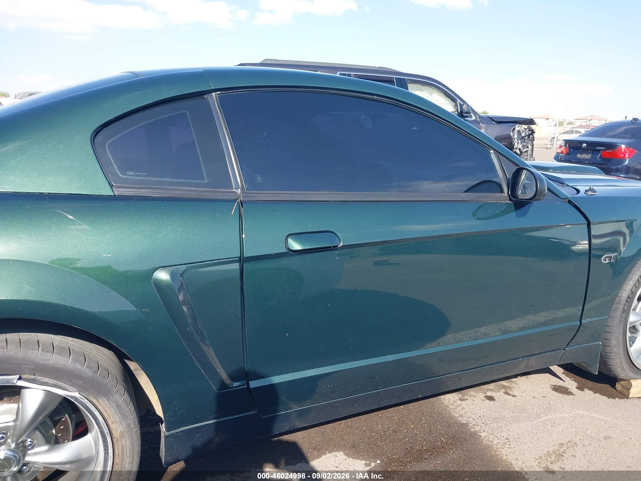 2001 Ford Mustang Gt Green vin: 1FAFP42X21F208196