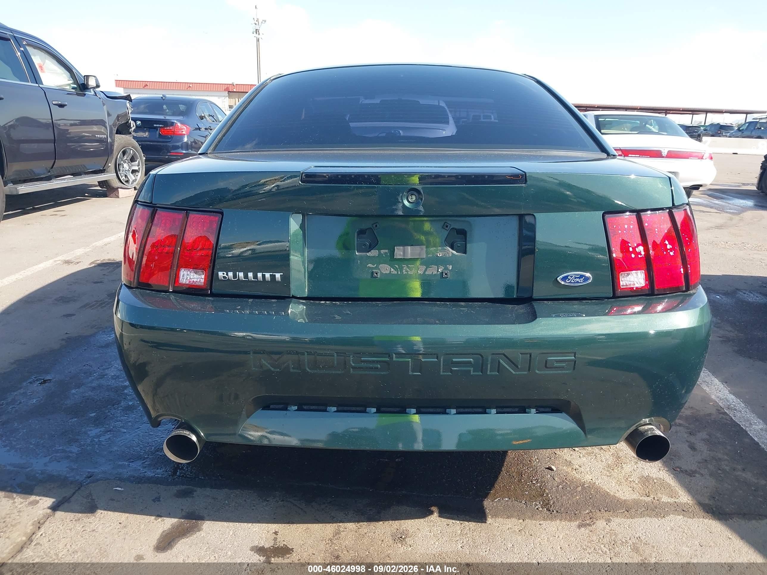 2001 Ford Mustang Gt Green vin: 1FAFP42X21F208196