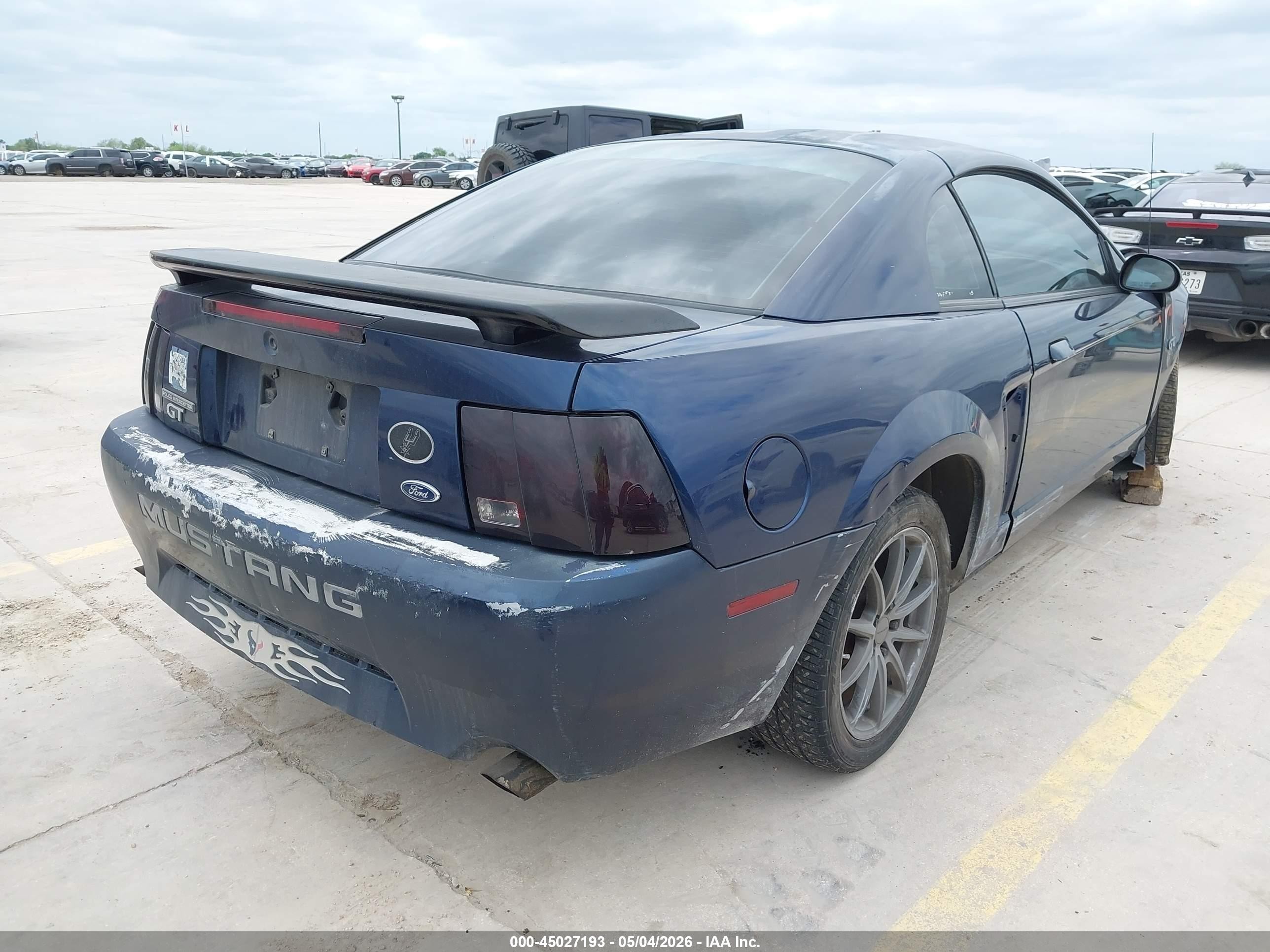 2002 Ford Mustang Gt Dark Blue vin: 1FAFP42X22F211889