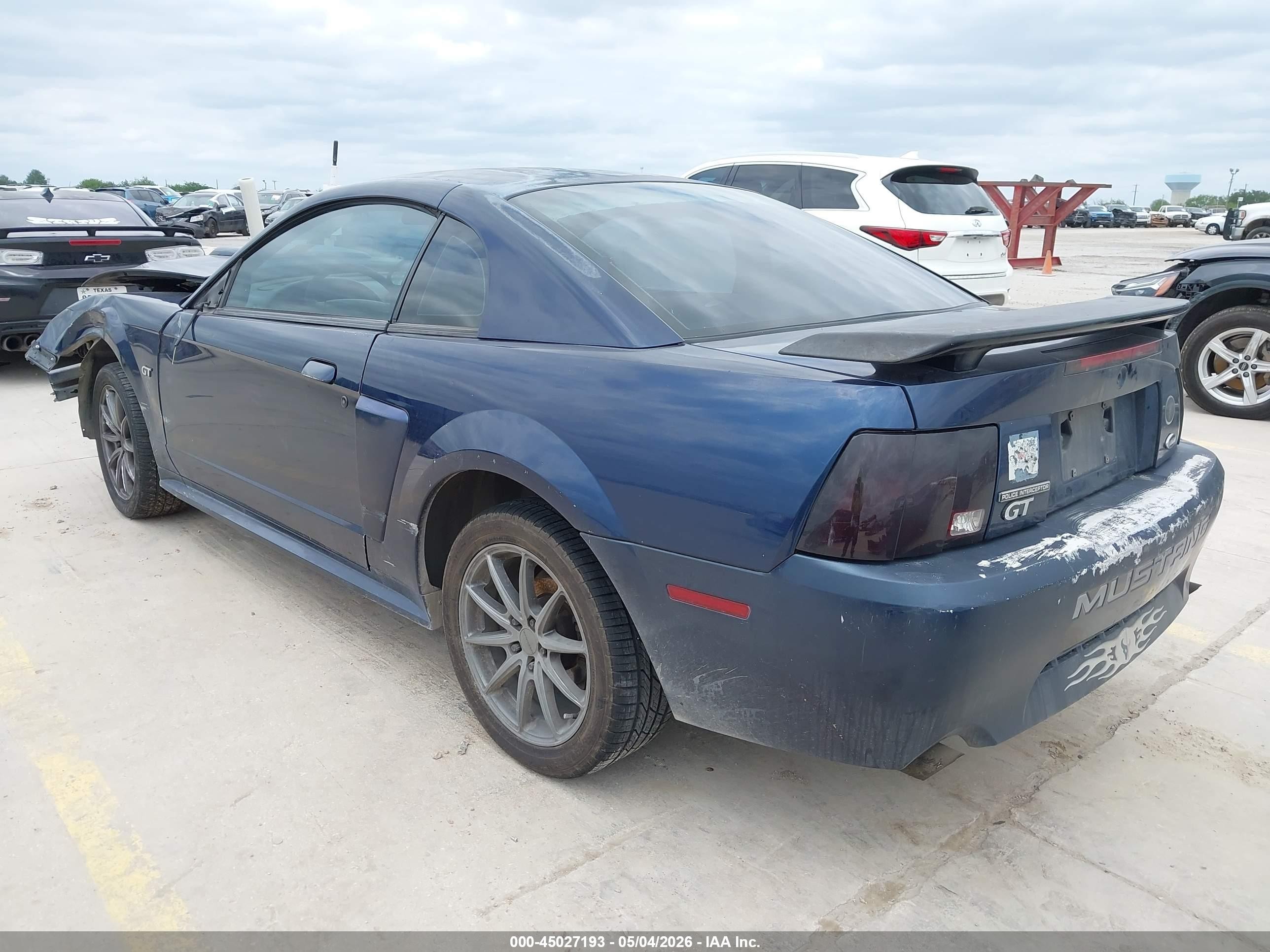 2002 Ford Mustang Gt Dark Blue vin: 1FAFP42X22F211889