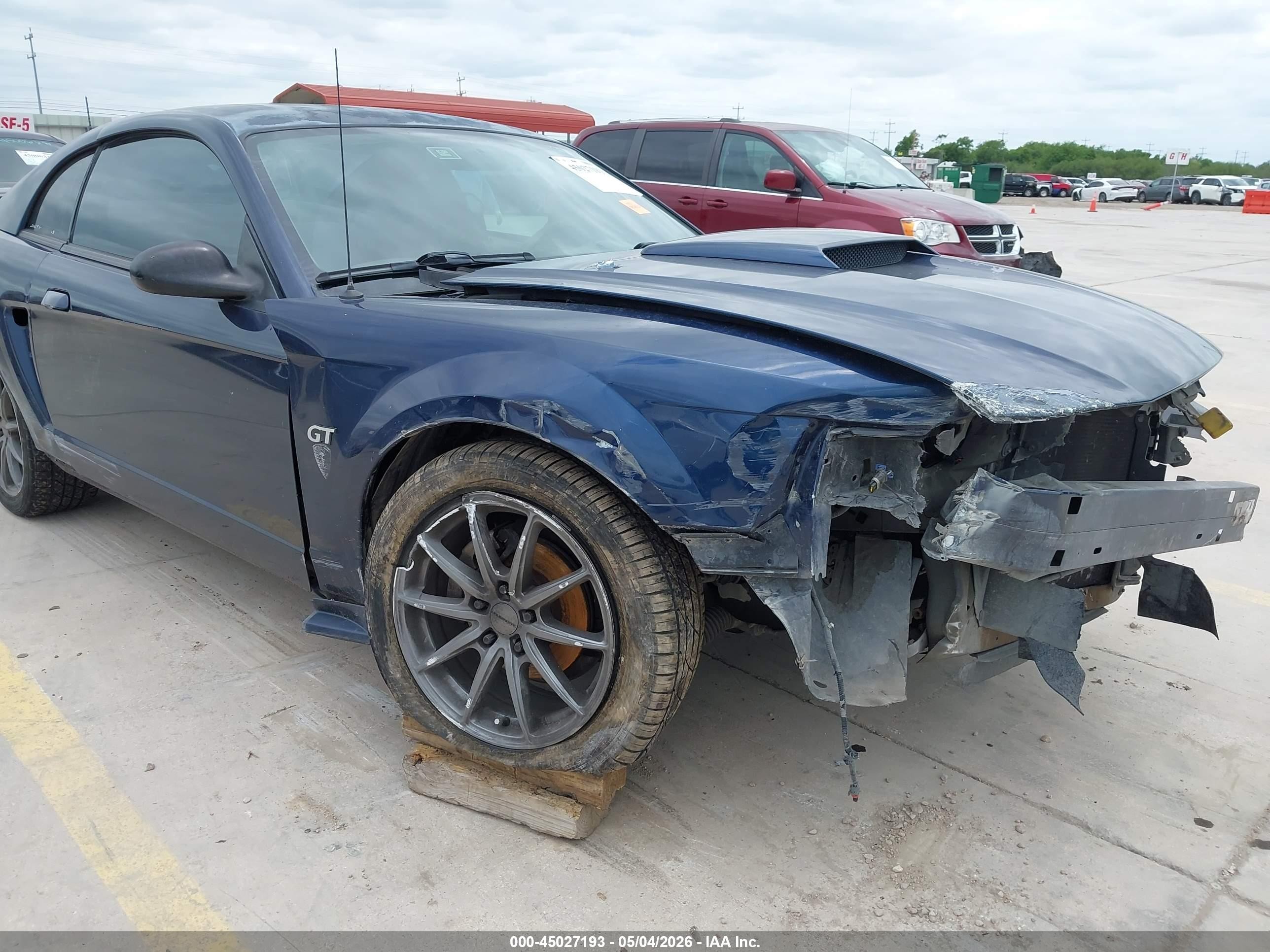 2002 Ford Mustang Gt Dark Blue vin: 1FAFP42X22F211889