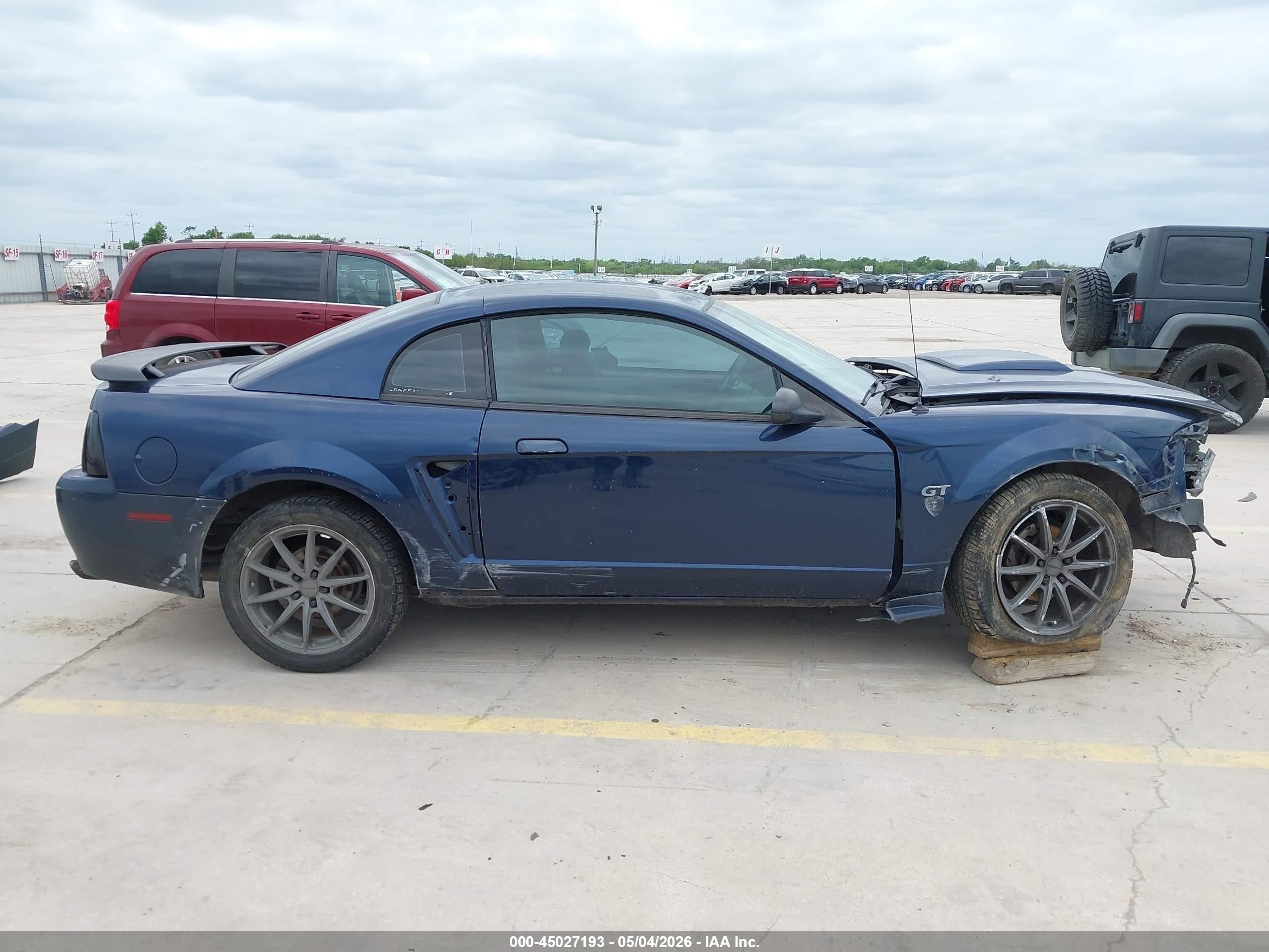 2002 Ford Mustang Gt Dark Blue vin: 1FAFP42X22F211889