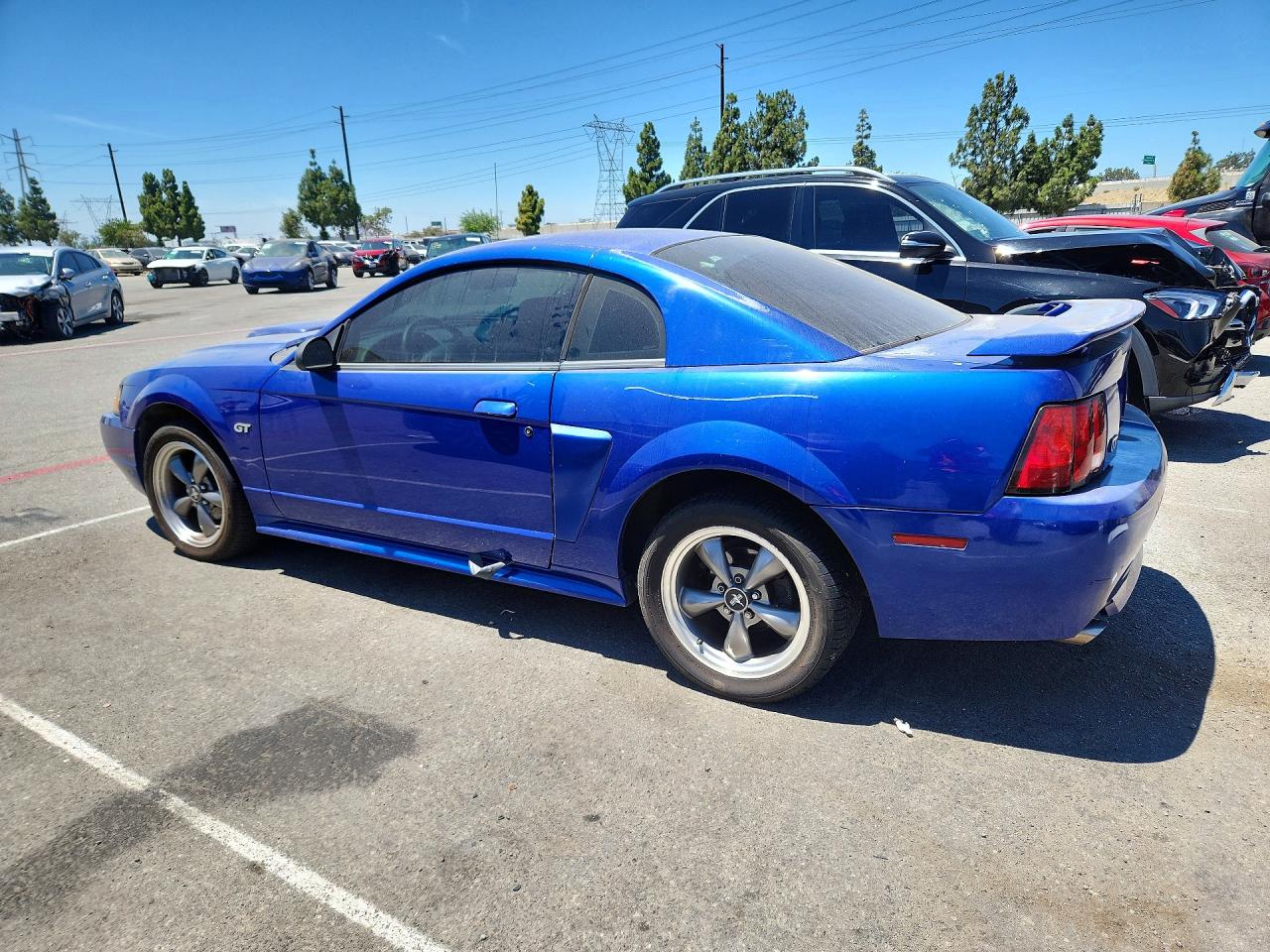 2003 Ford Mustang Gt Blue vin: 1FAFP42X23F354536