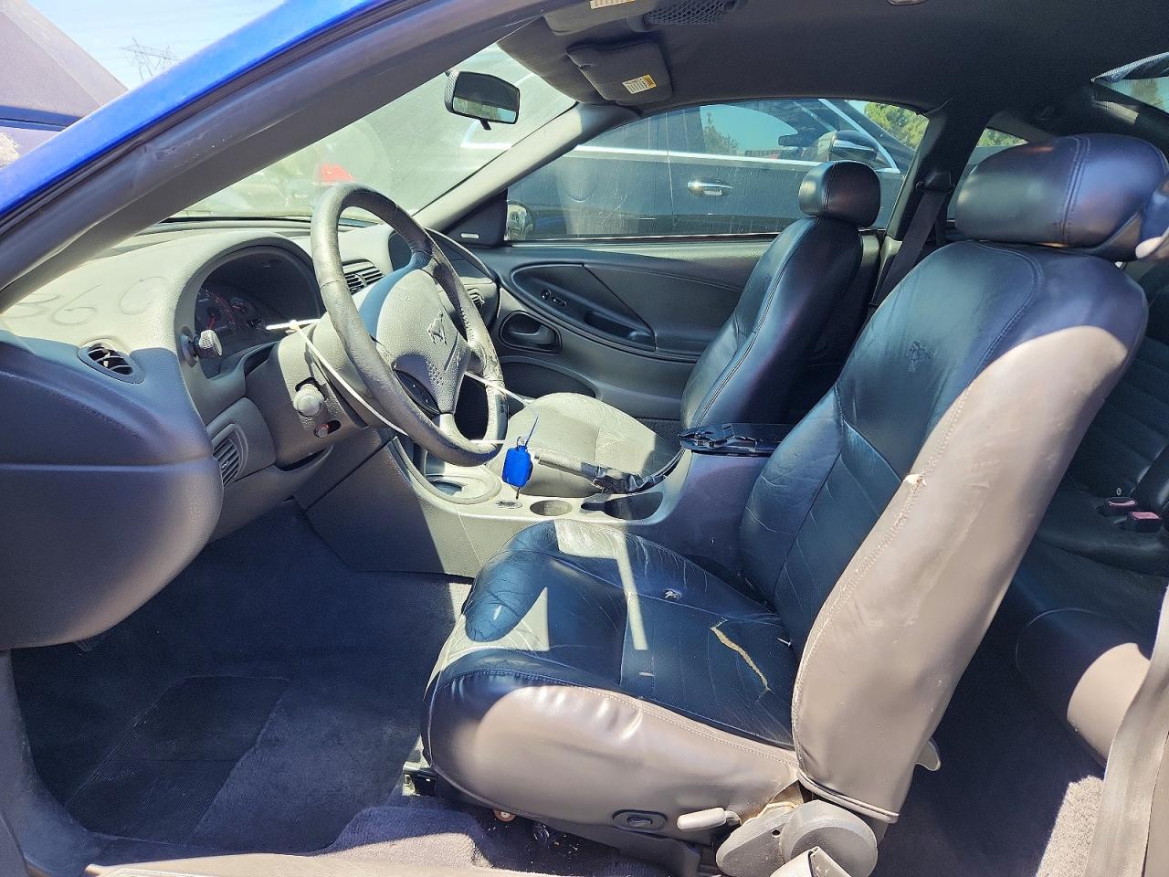 2003 Ford Mustang Gt Blue vin: 1FAFP42X23F354536