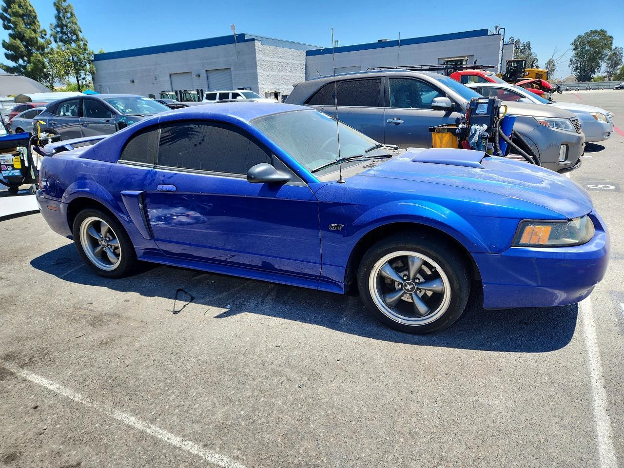2003 Ford Mustang Gt Blue vin: 1FAFP42X23F354536