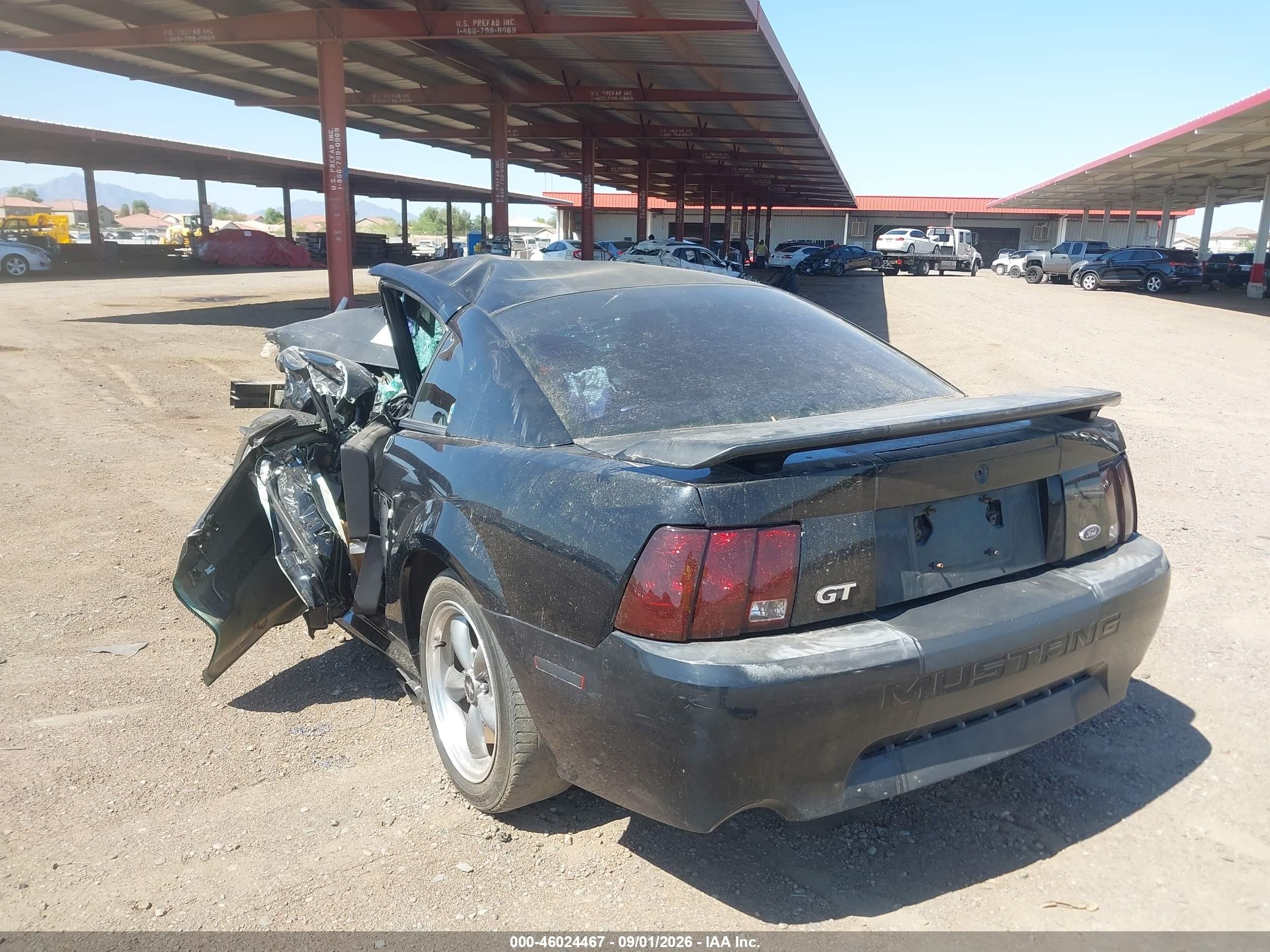 2003 Ford Mustang Gt Black vin: 1FAFP42X23F357386