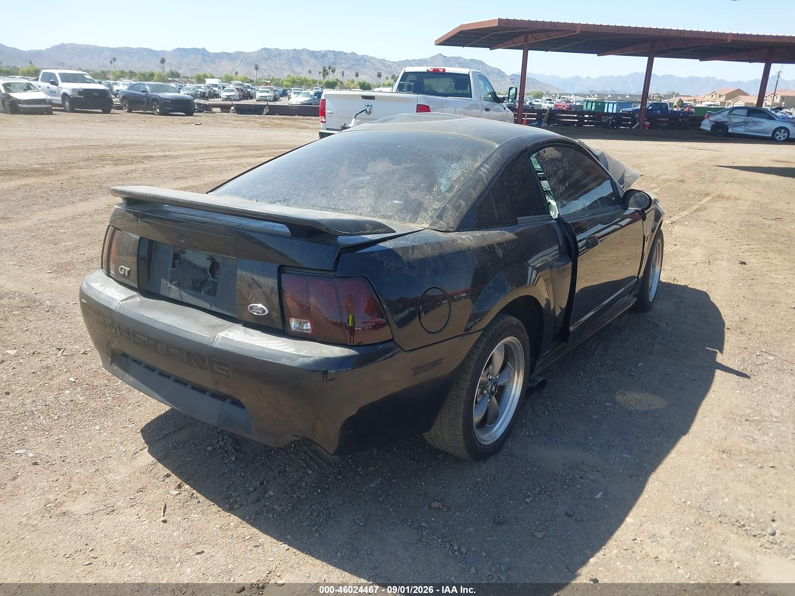 2003 Ford Mustang Gt Black vin: 1FAFP42X23F357386