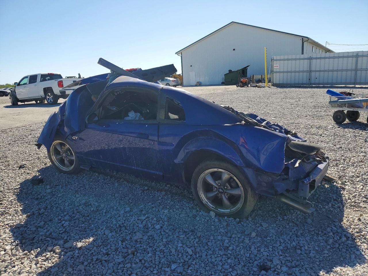 2003 Ford Mustang Gt Blue vin: 1FAFP42X23F446052