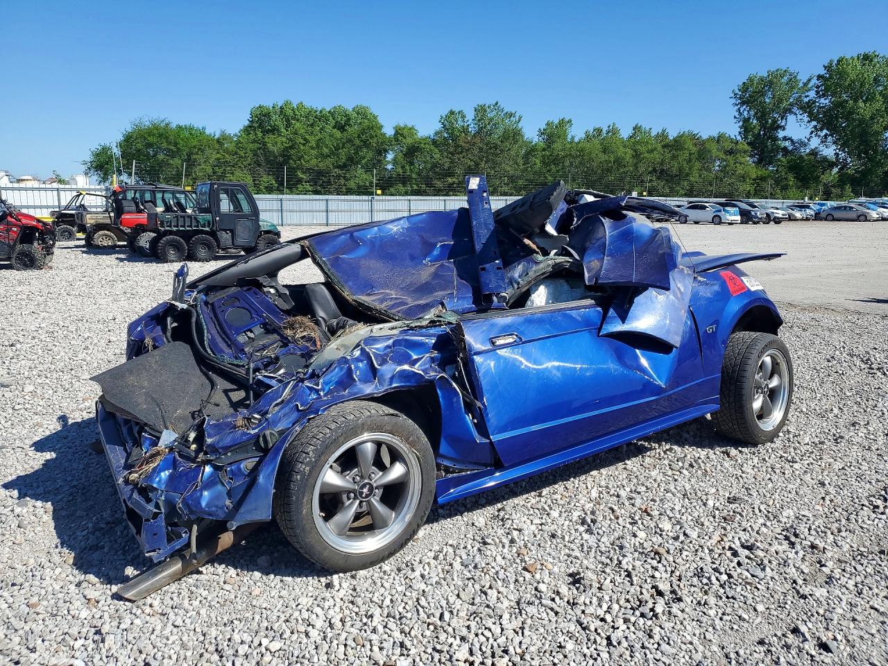 2003 Ford Mustang Gt Blue vin: 1FAFP42X23F446052