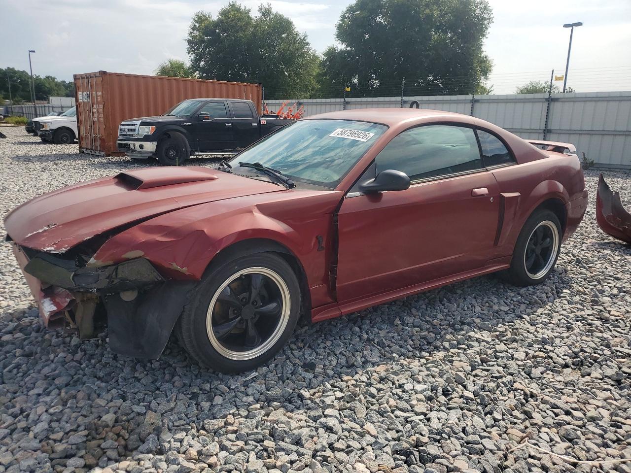 2004 Ford Mustang Gt Maroon vin: 1FAFP42X24F101797