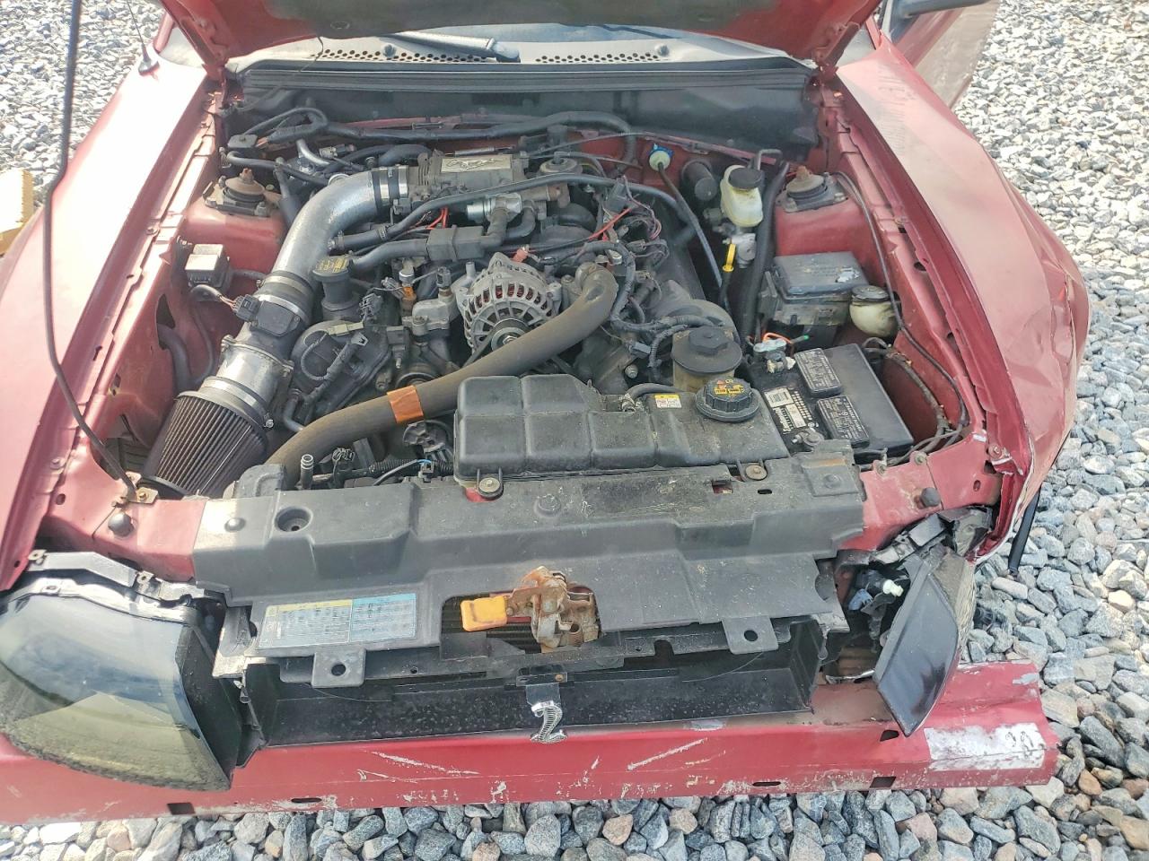 2004 Ford Mustang Gt Maroon vin: 1FAFP42X24F101797
