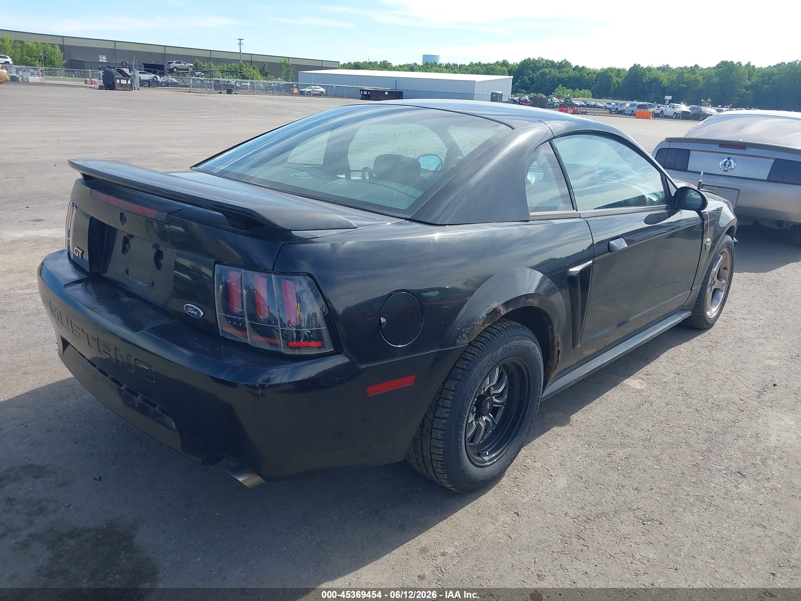 2004 Ford Mustang Gt Black vin: 1FAFP42X24F108958