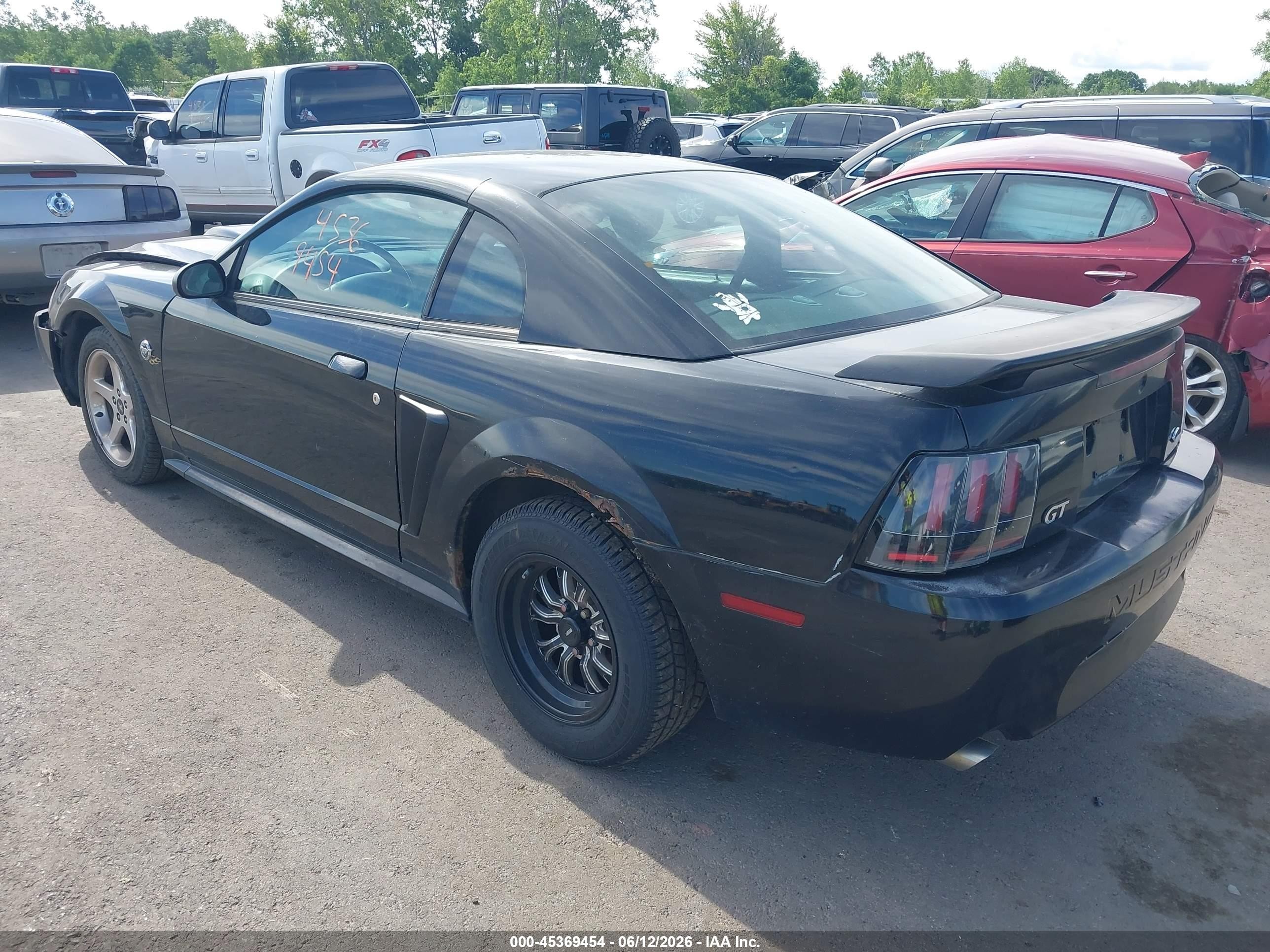 2004 Ford Mustang Gt Black vin: 1FAFP42X24F108958