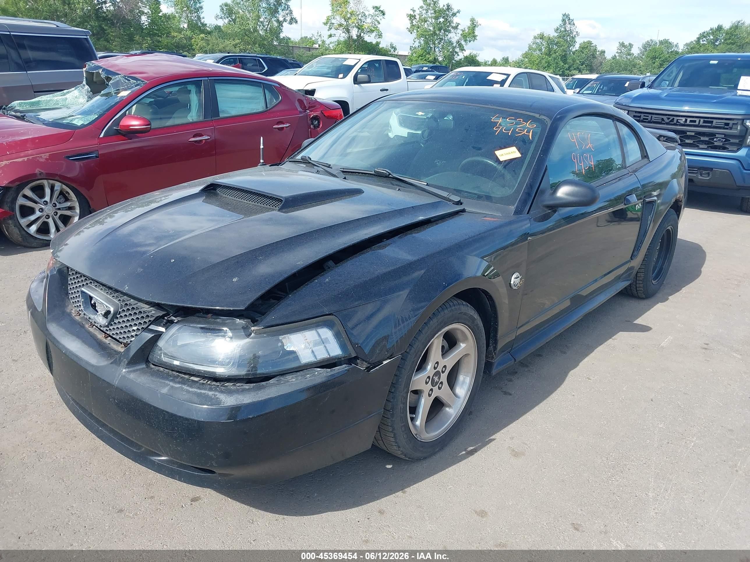 2004 Ford Mustang Gt Black vin: 1FAFP42X24F108958