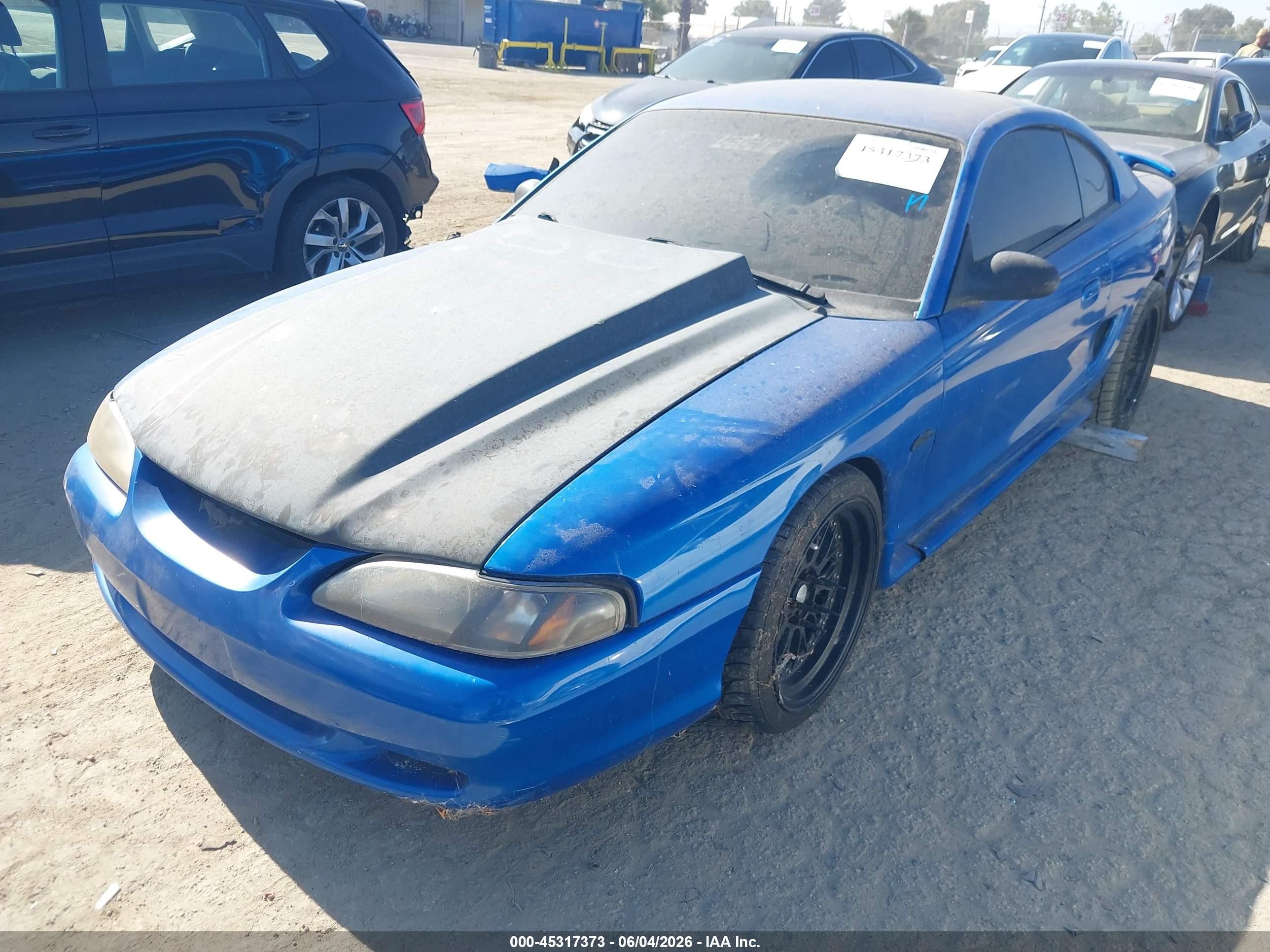 1998 Ford Mustang Gt Blue vin: 1FAFP42X2WF103682
