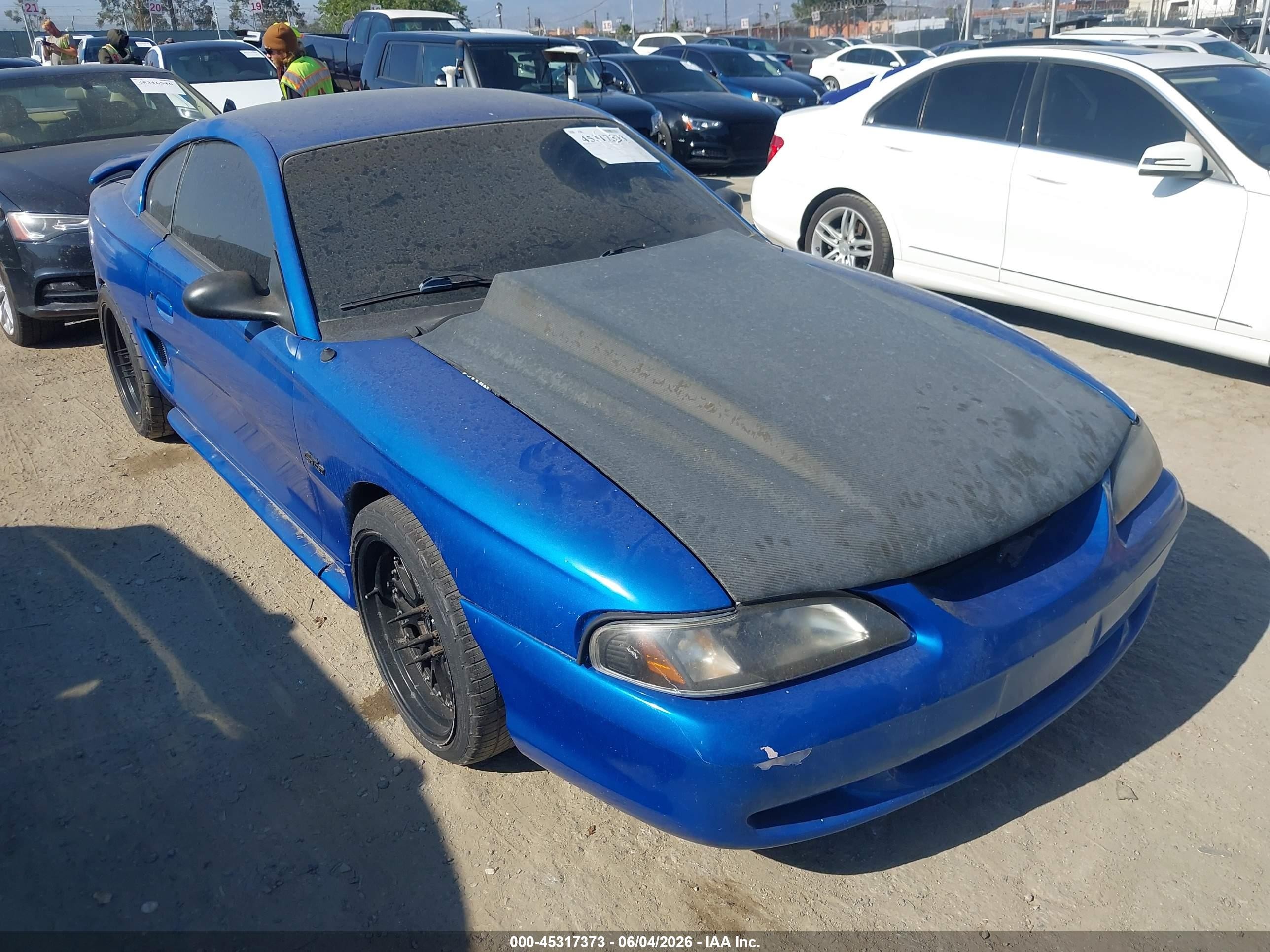 1998 Ford Mustang Gt Blue vin: 1FAFP42X2WF103682