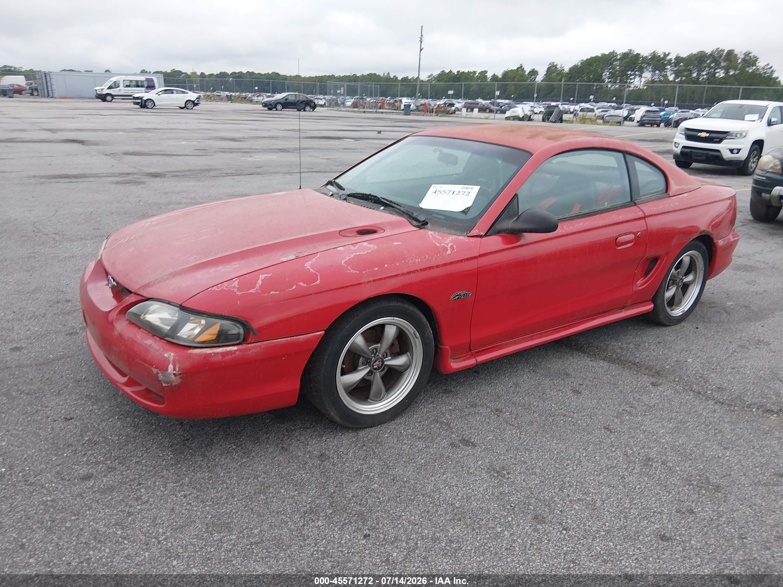 1998 Ford Mustang Gt Red vin: 1FAFP42X3WF136724