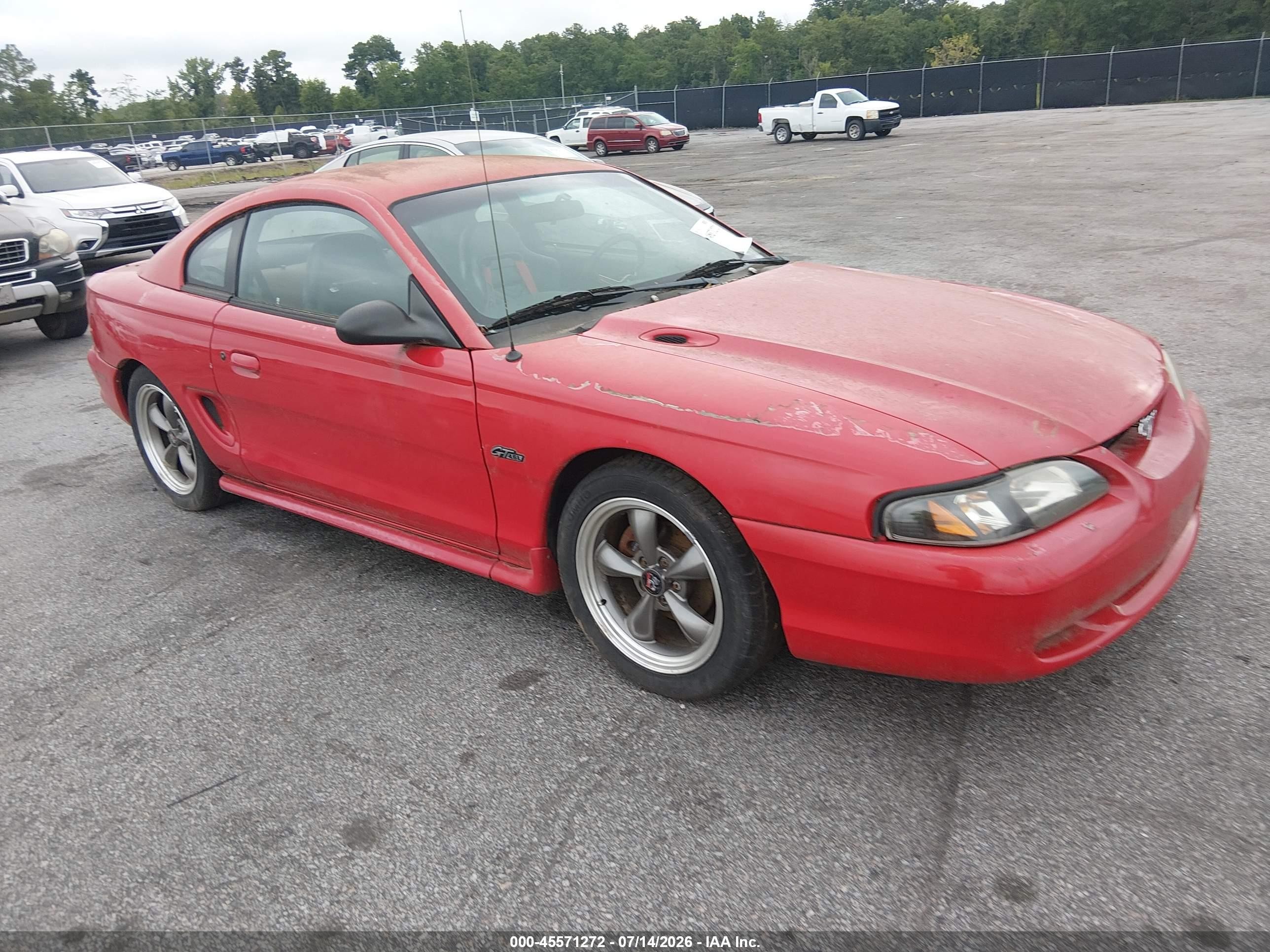 1998 Ford Mustang Gt Red vin: 1FAFP42X3WF136724