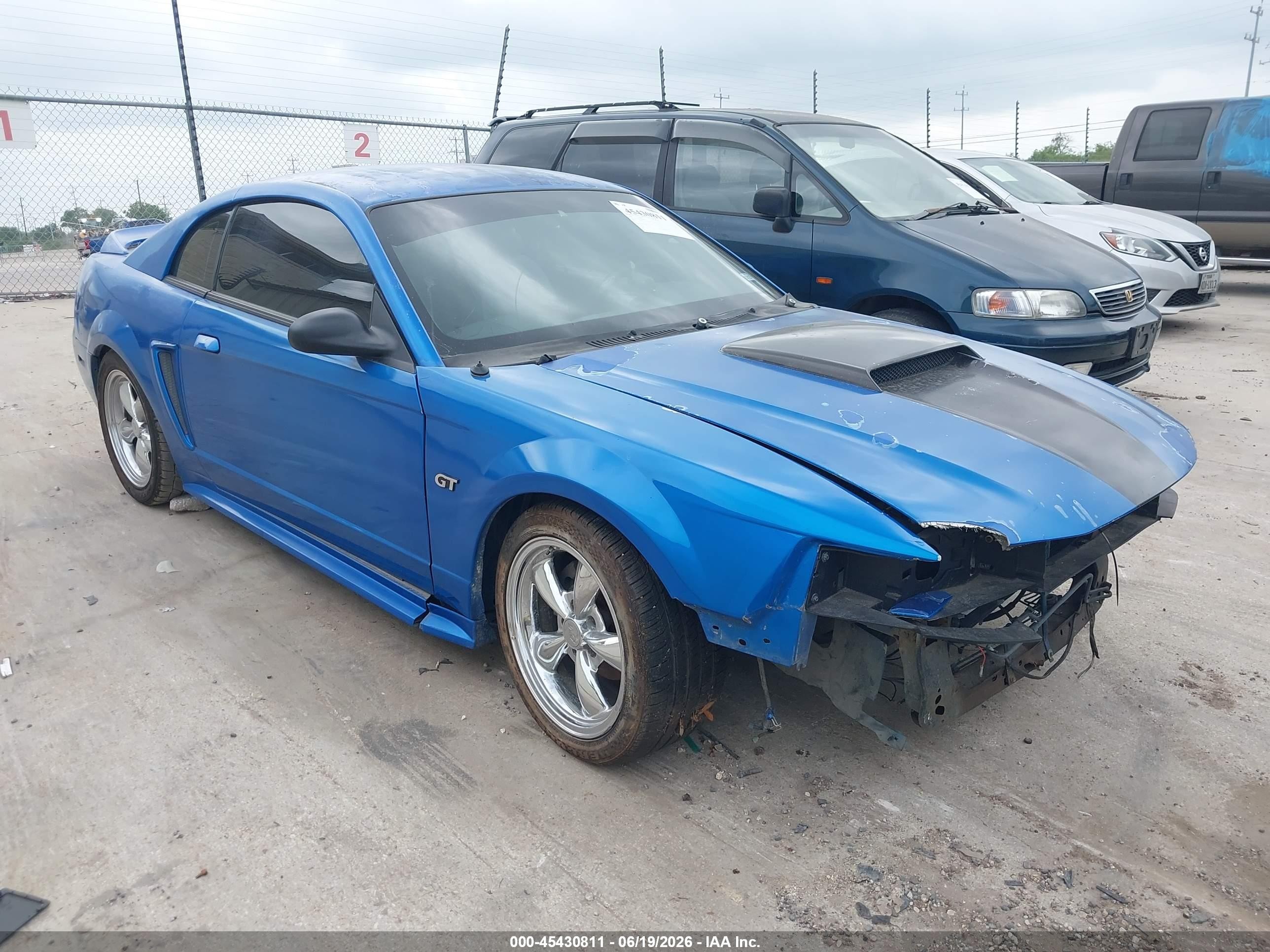 2000 Ford Mustang Gt Blue vin: 1FAFP42X3YF156975