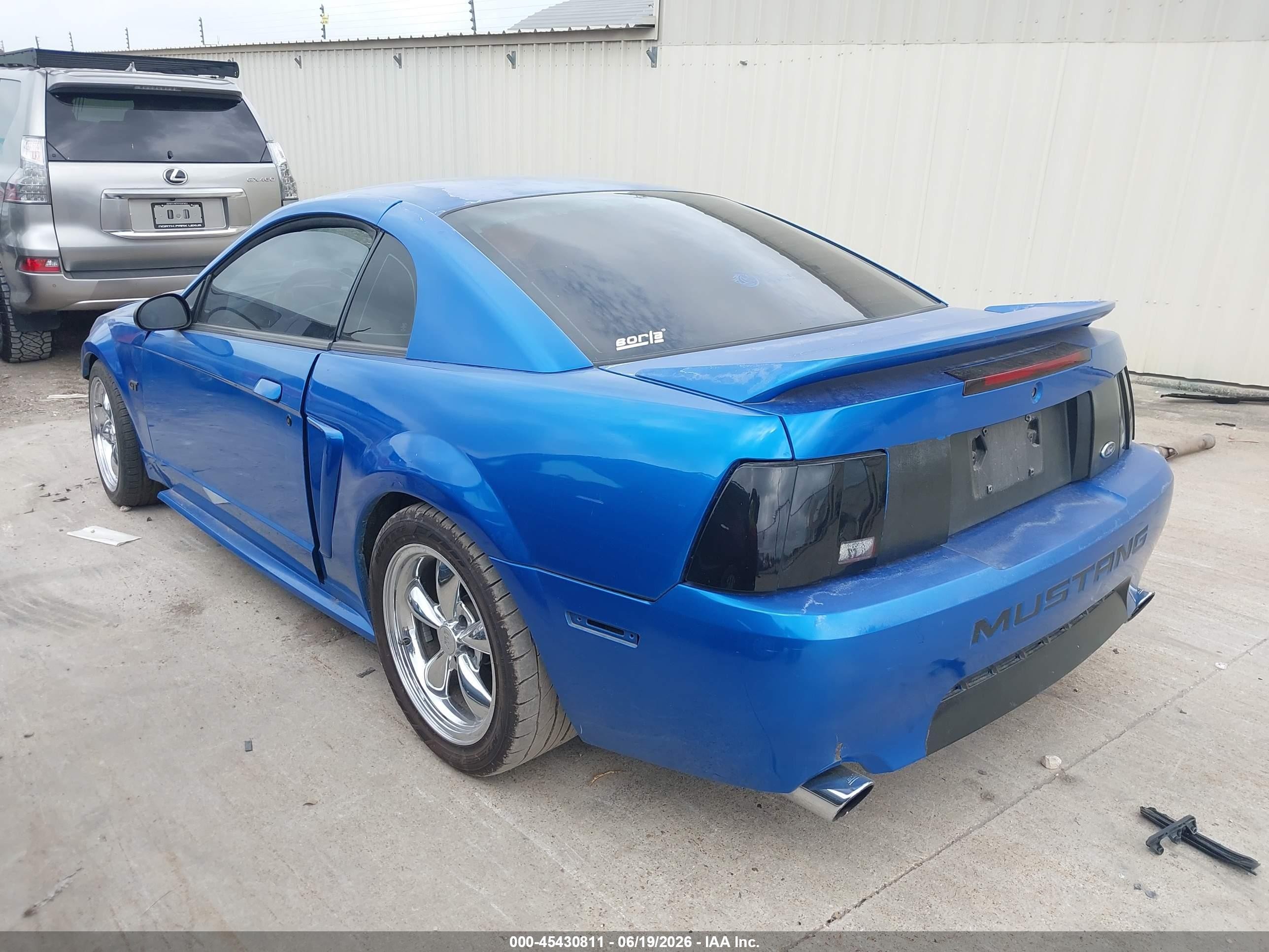2000 Ford Mustang Gt Blue vin: 1FAFP42X3YF156975
