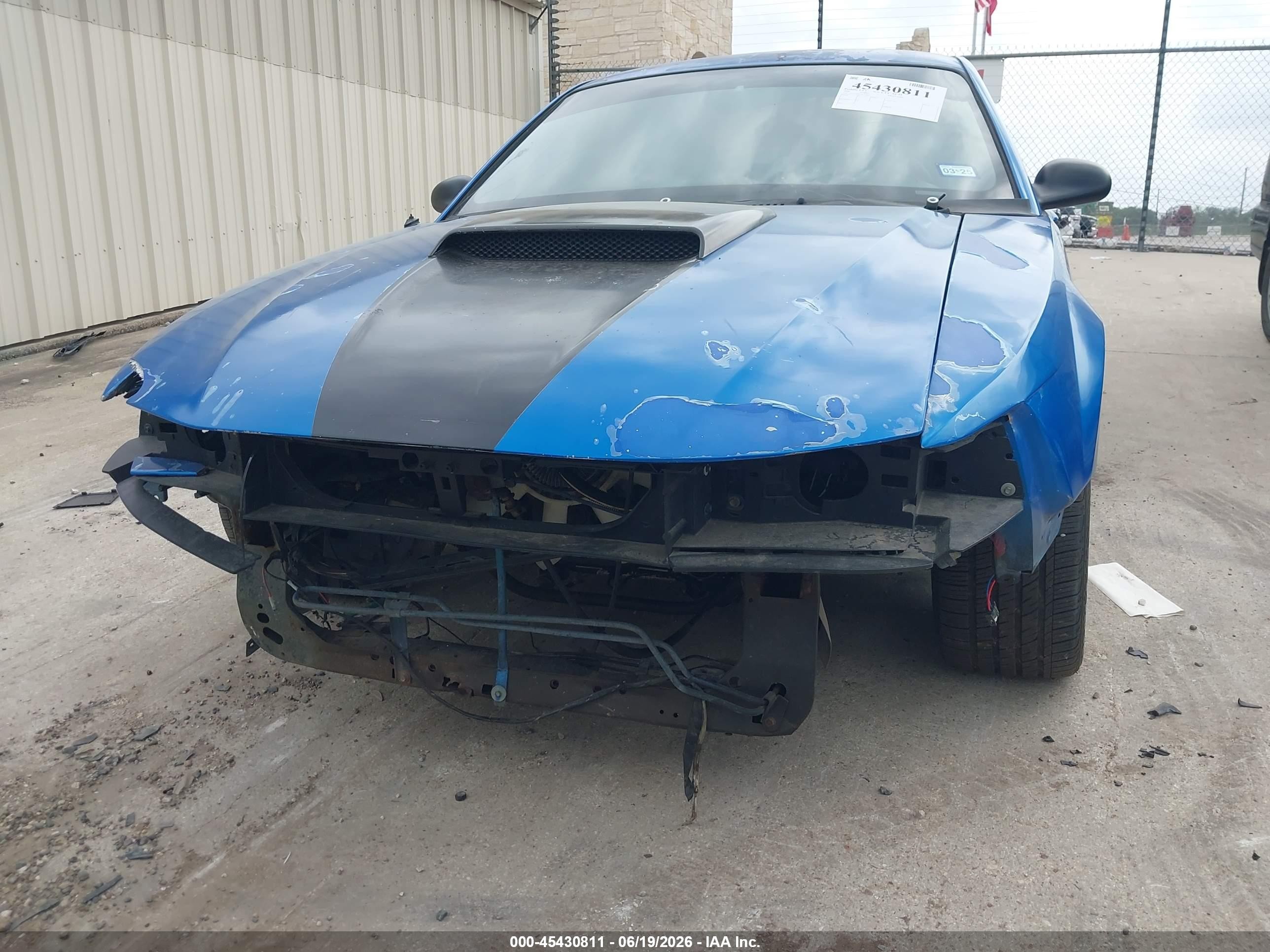 2000 Ford Mustang Gt Blue vin: 1FAFP42X3YF156975