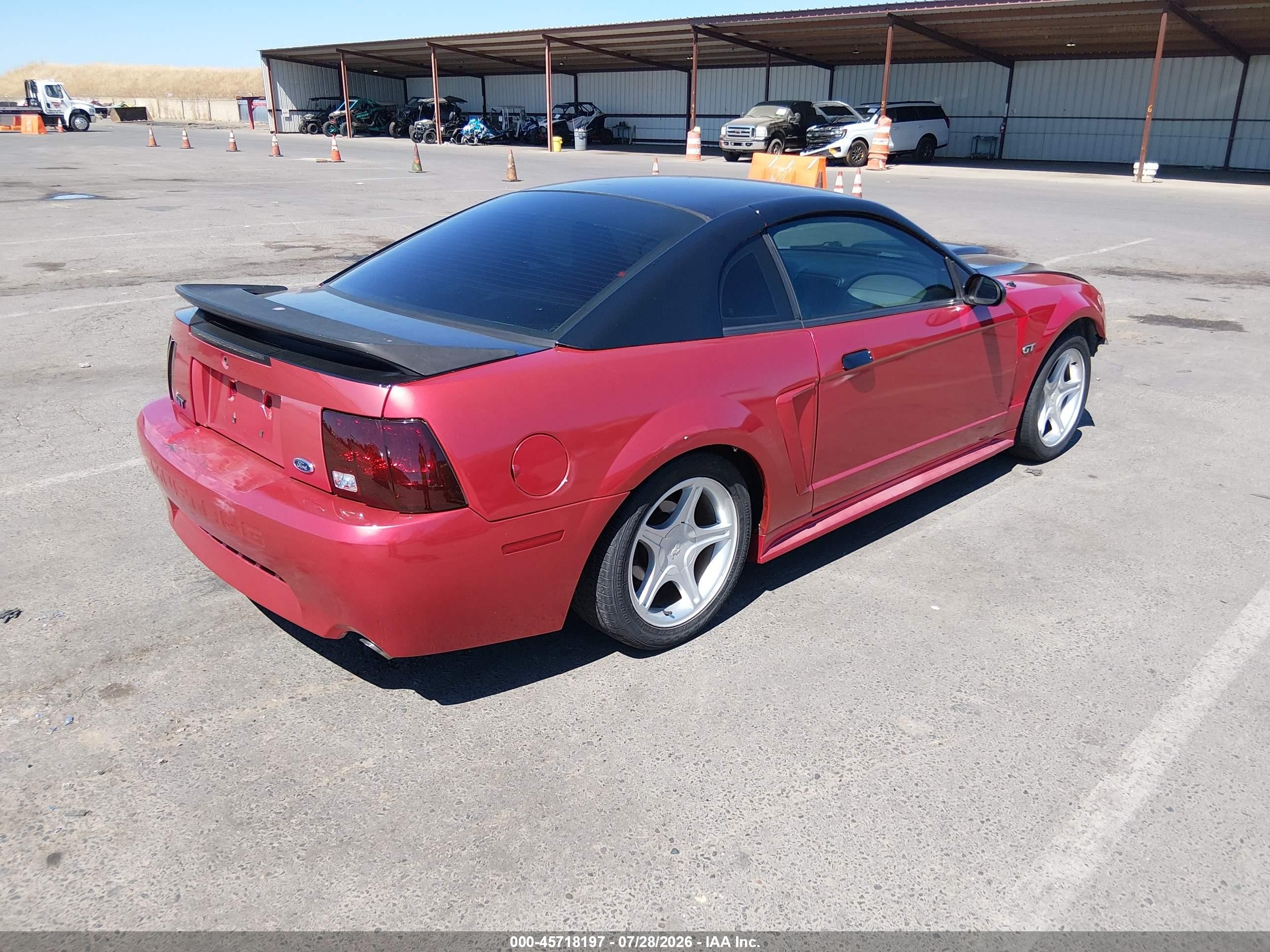 2000 Ford Mustang Gt Red vin: 1FAFP42X3YF278638