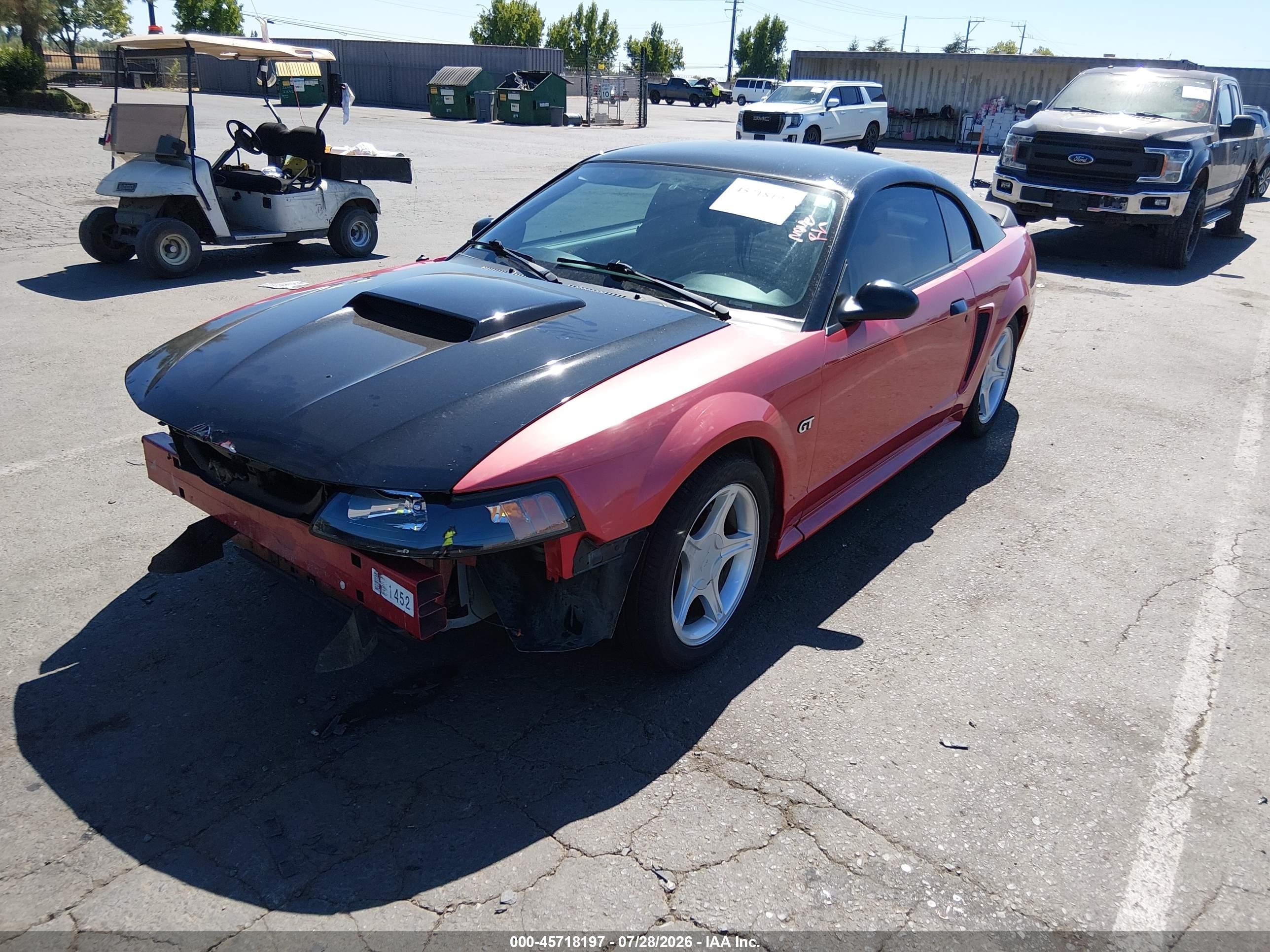 2000 Ford Mustang Gt Red vin: 1FAFP42X3YF278638