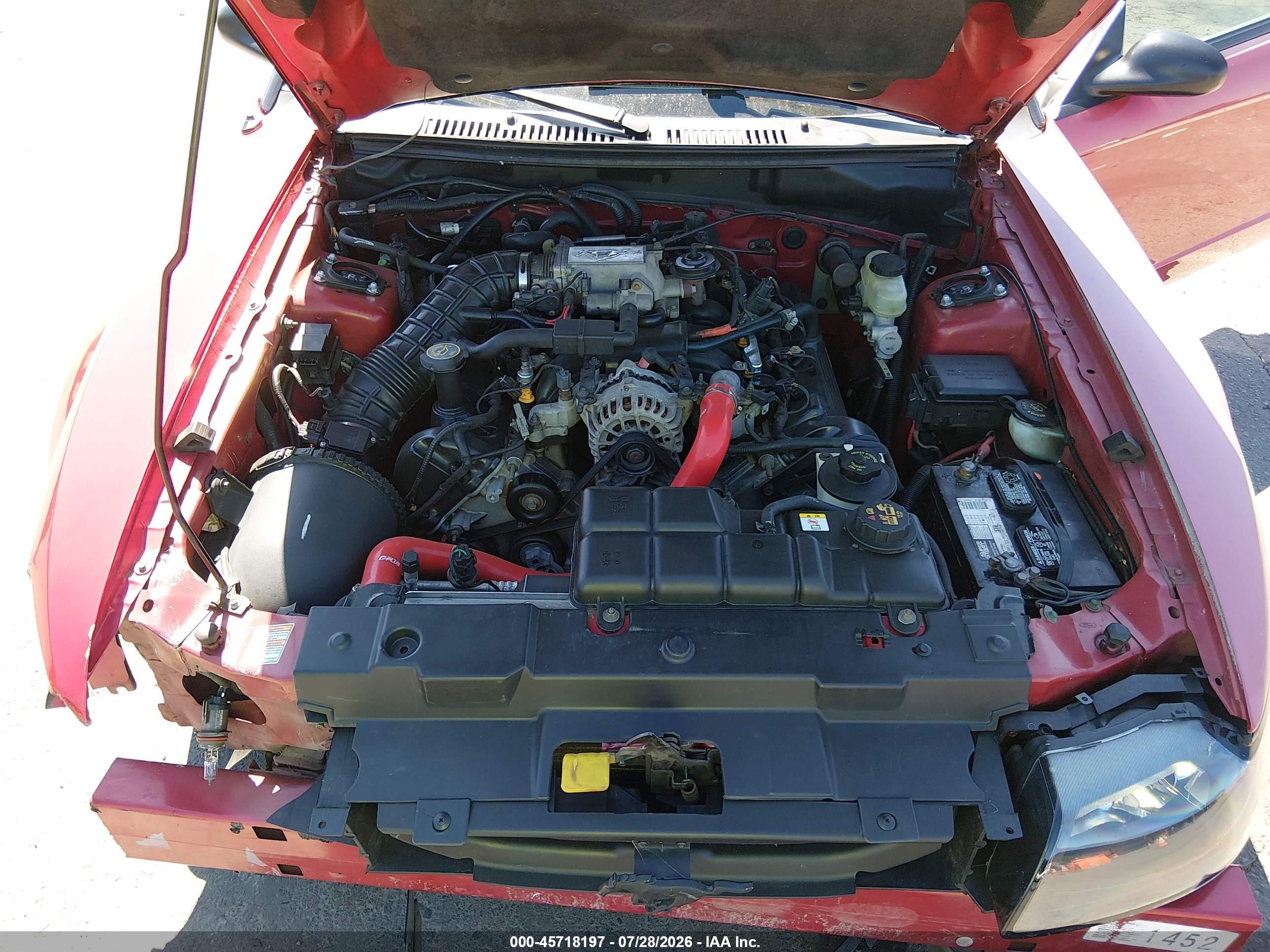 2000 Ford Mustang Gt Red vin: 1FAFP42X3YF278638