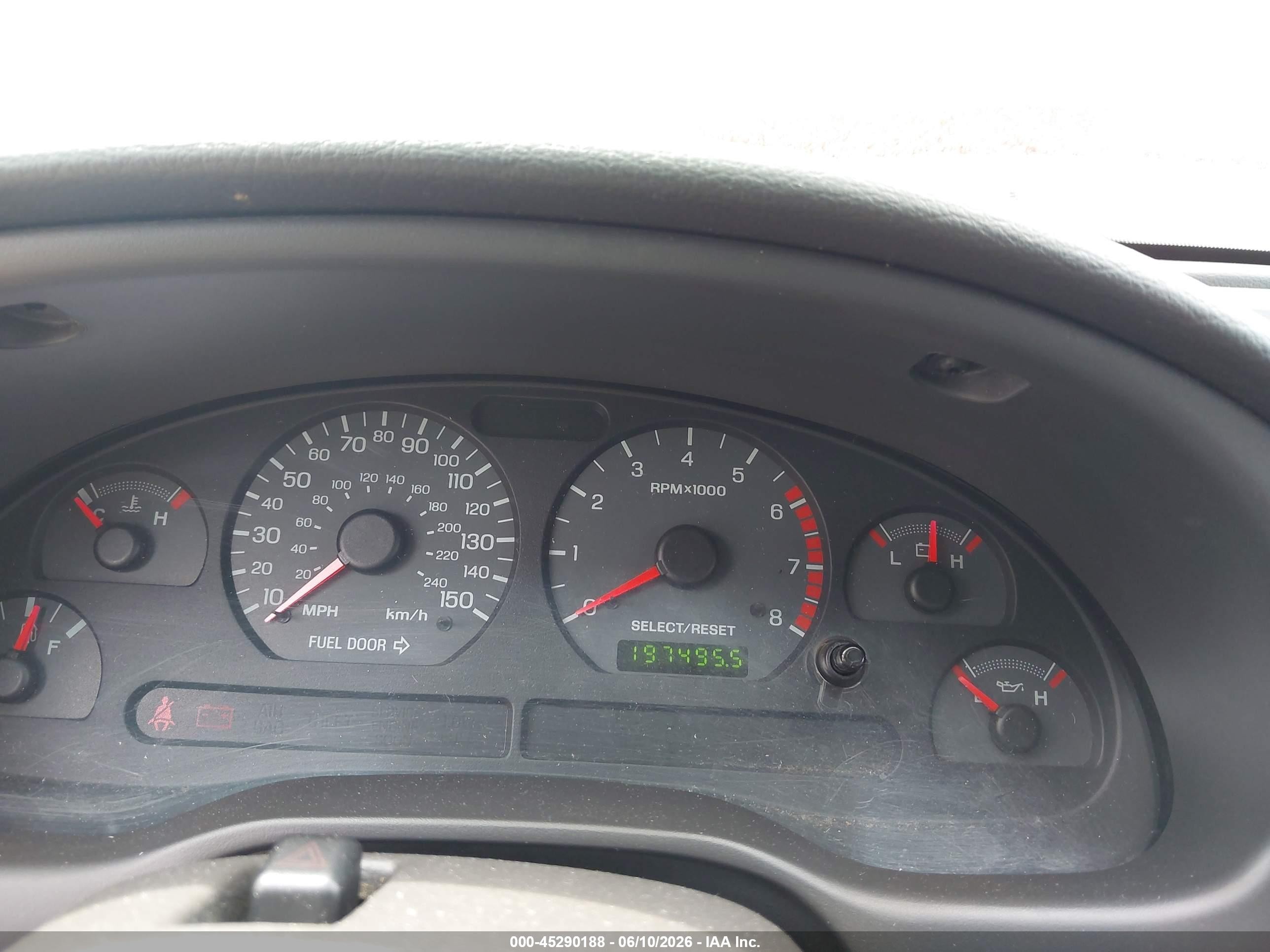 2001 Ford Mustang Gt Red vin: 1FAFP42X41F154058