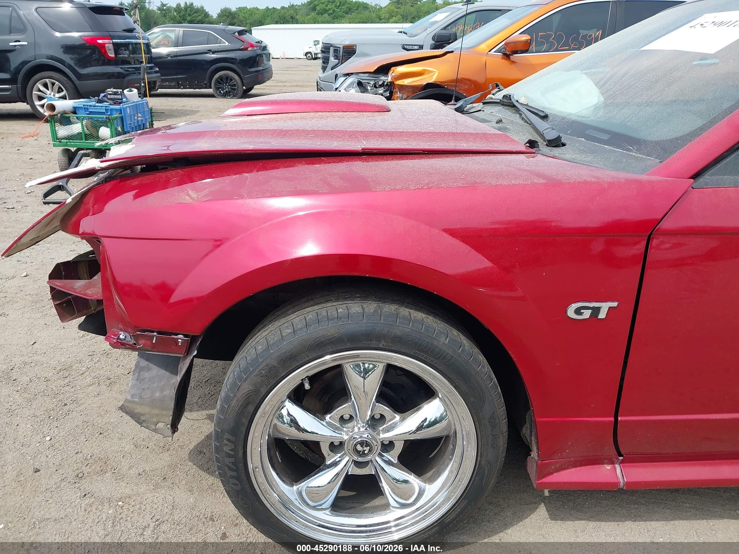 2001 Ford Mustang Gt Red vin: 1FAFP42X41F154058
