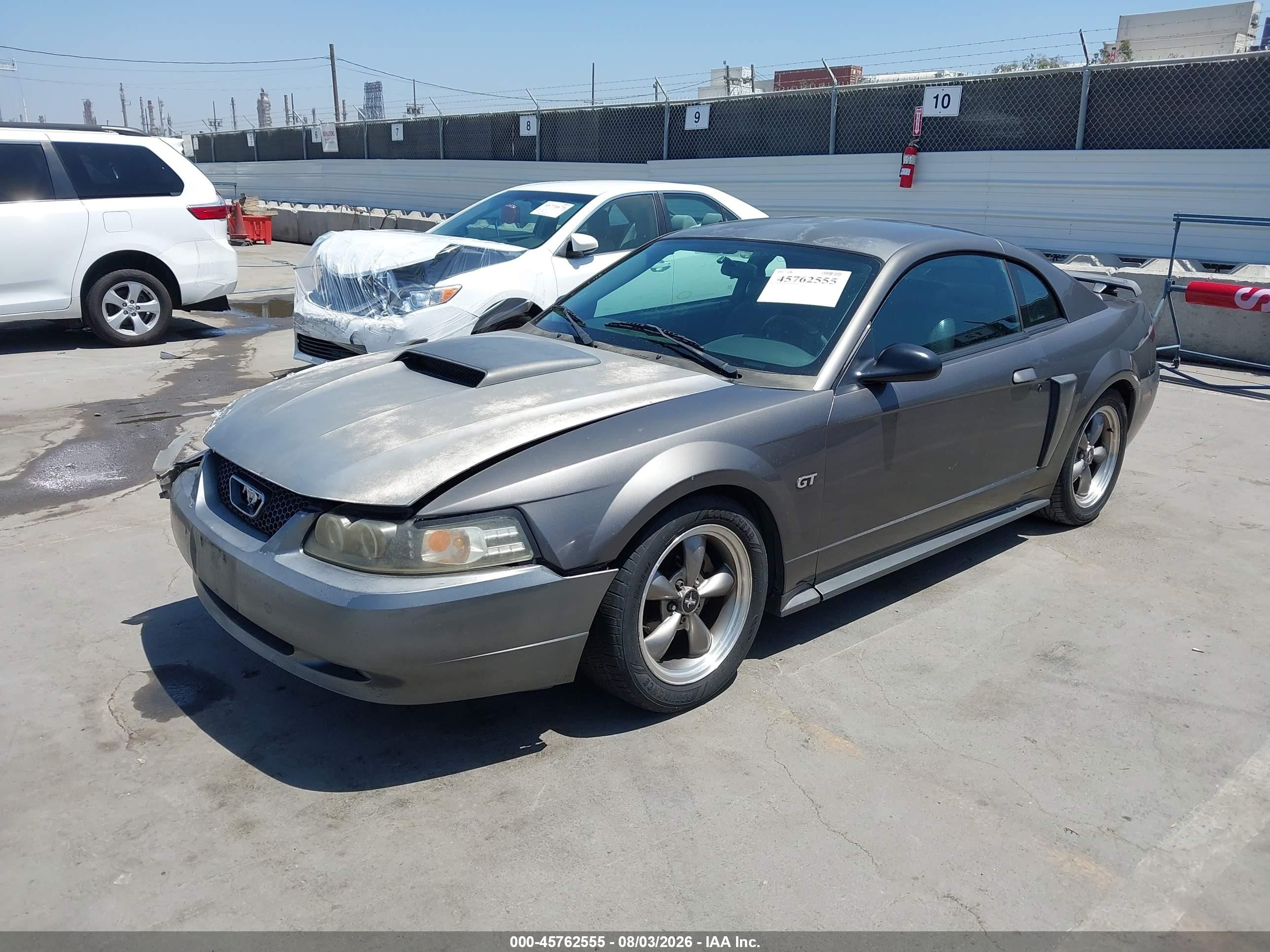 2003 Ford Mustang Gt Gray vin: 1FAFP42X43F335227