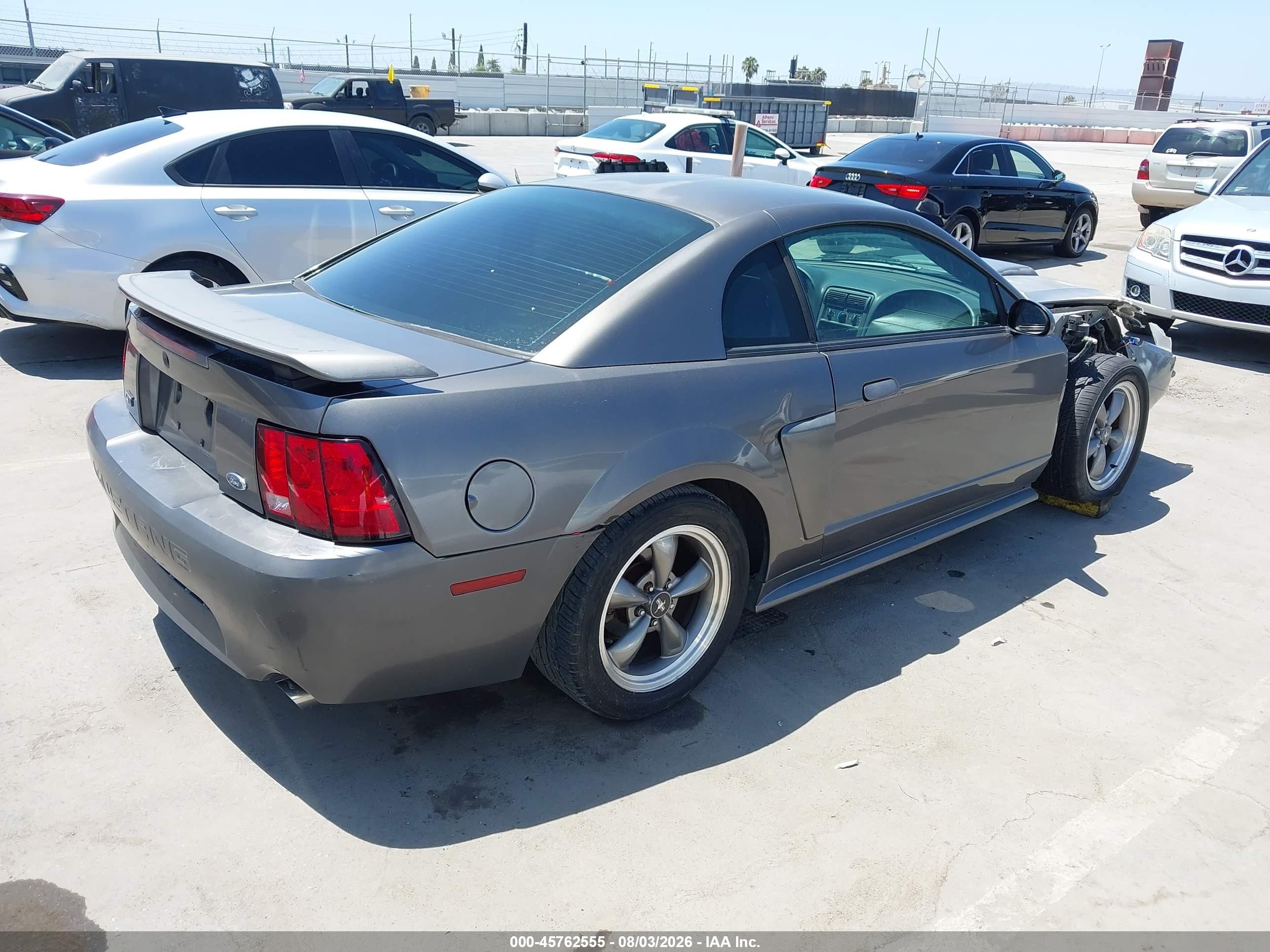 2003 Ford Mustang Gt Gray vin: 1FAFP42X43F335227