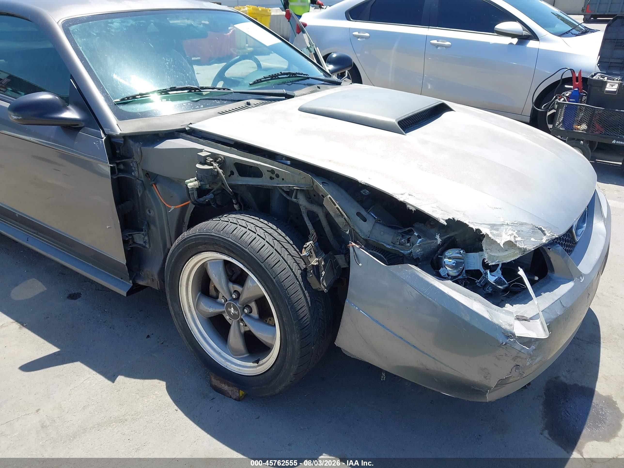 2003 Ford Mustang Gt Gray vin: 1FAFP42X43F335227