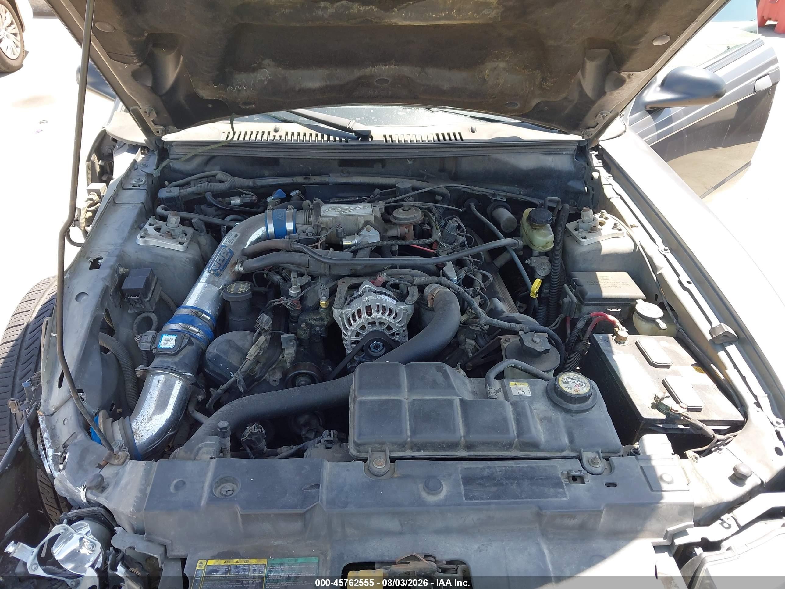 2003 Ford Mustang Gt Gray vin: 1FAFP42X43F335227