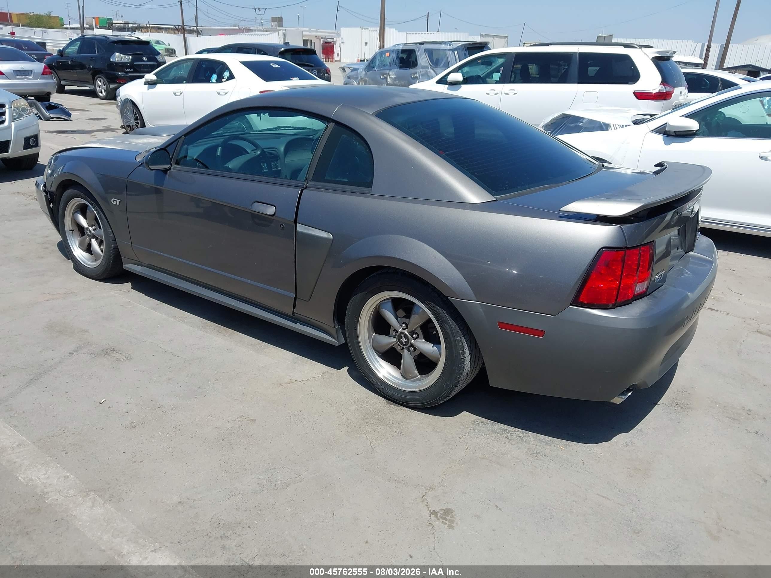 2003 Ford Mustang Gt Gray vin: 1FAFP42X43F335227
