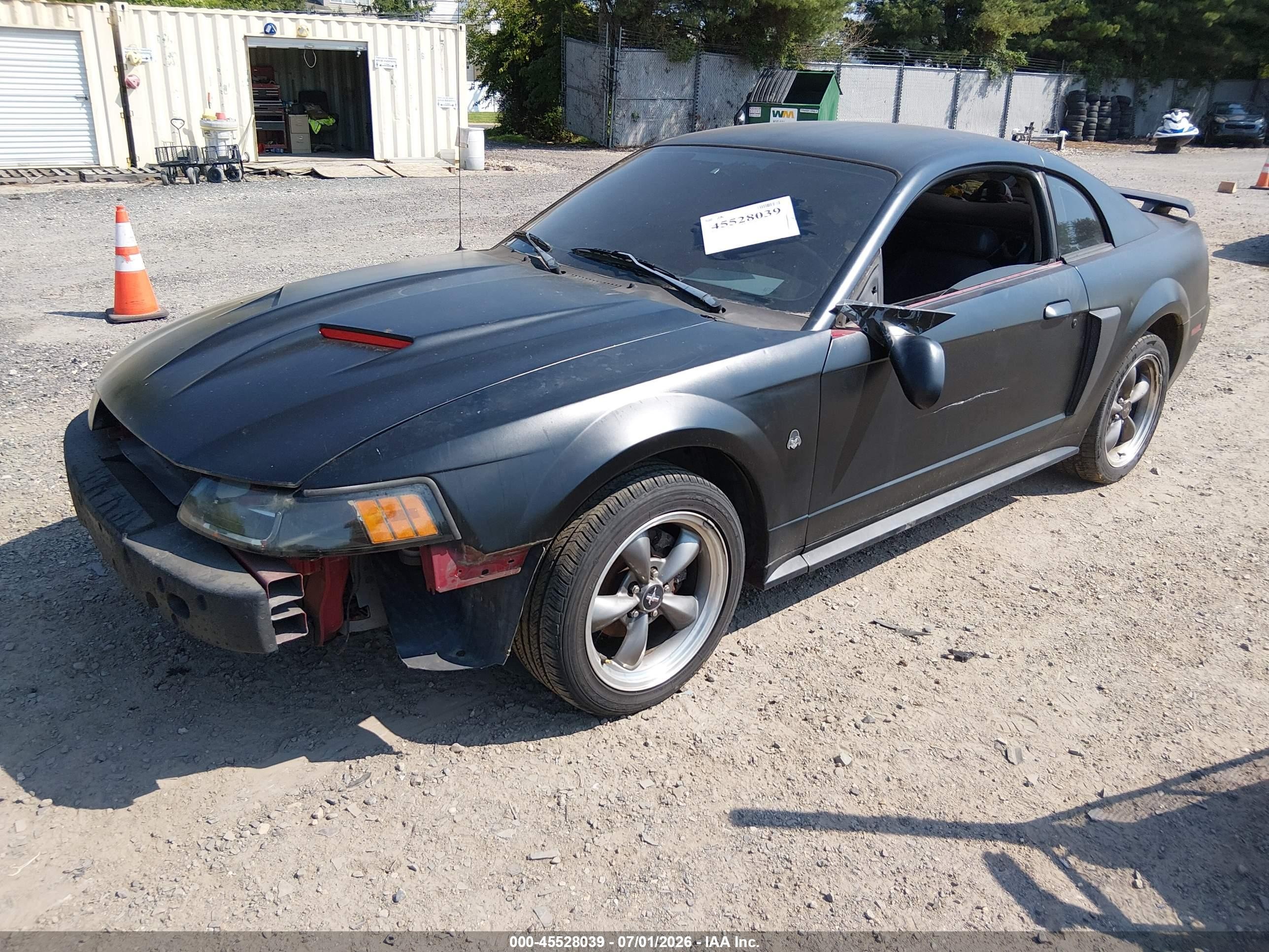 2003 Ford Mustang Gt Black vin: 1FAFP42X43F341836