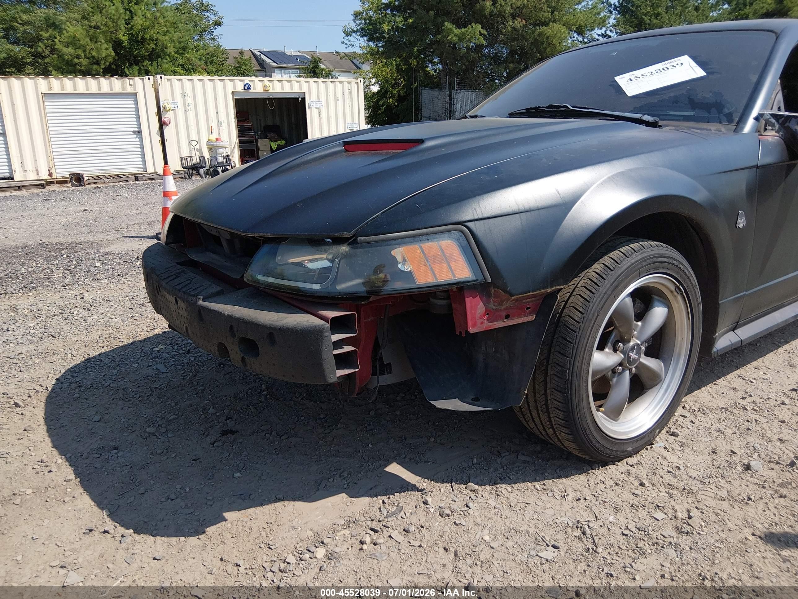 2003 Ford Mustang Gt Black vin: 1FAFP42X43F341836