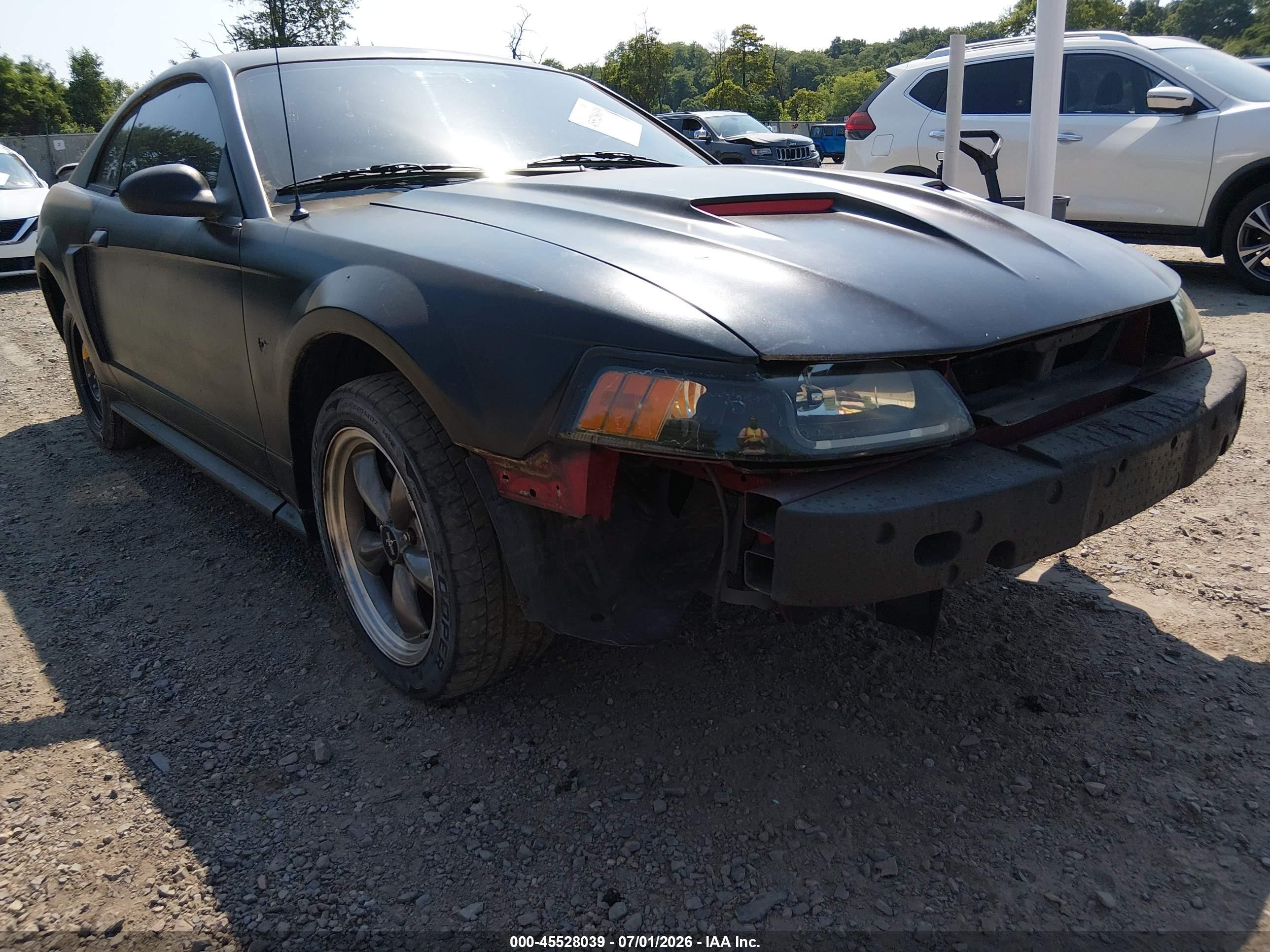 2003 Ford Mustang Gt Black vin: 1FAFP42X43F341836