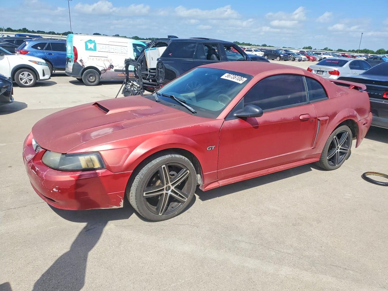 2003 Ford Mustang Gt Red vin: 1FAFP42X43F409777
