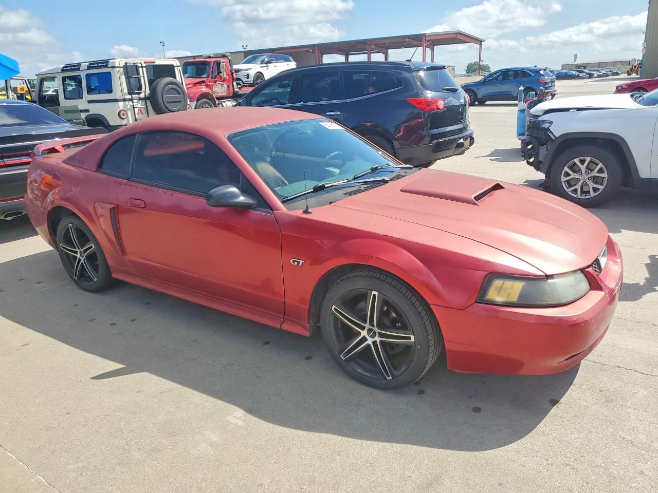 2003 Ford Mustang Gt Red vin: 1FAFP42X43F409777